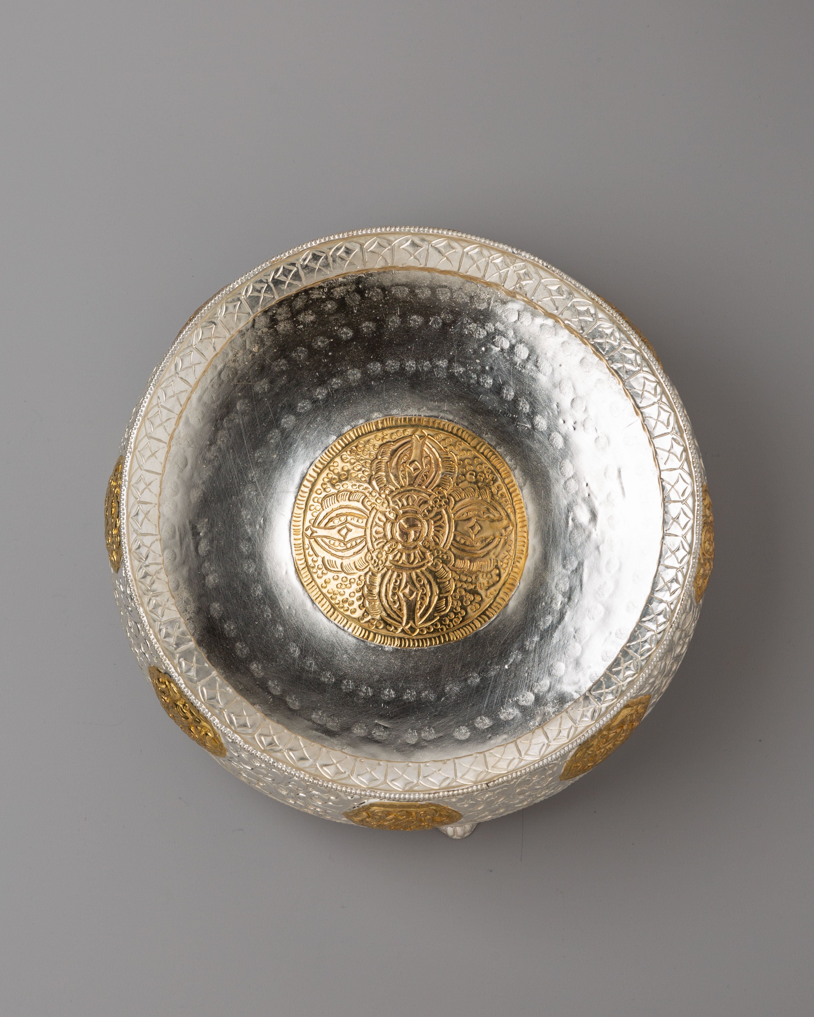 Sacred Silver Plated Urli Bowl | Handcrafted Brass Ritual Bowl