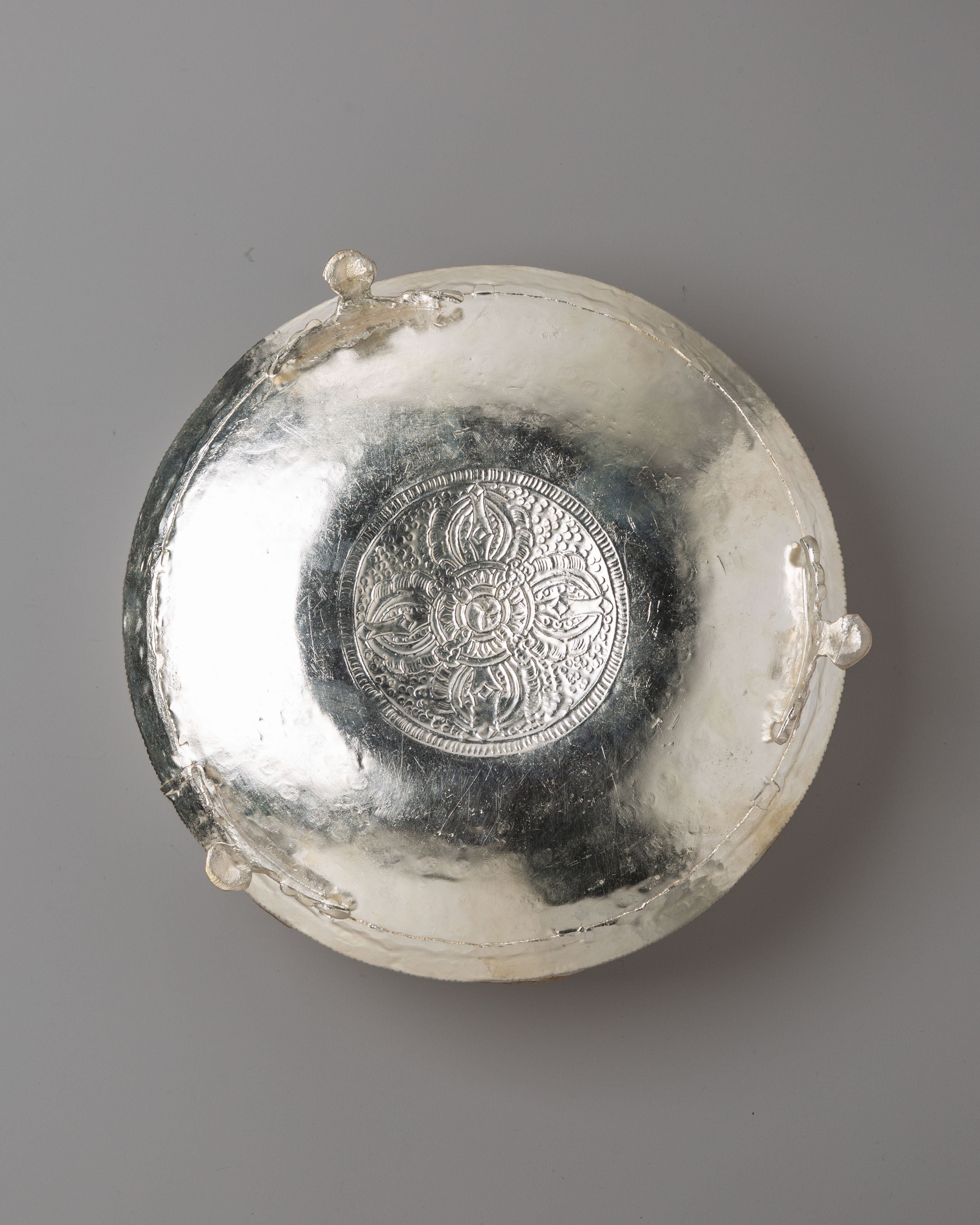 Sacred Silver Plated Urli Bowl | Handcrafted Brass Ritual Bowl