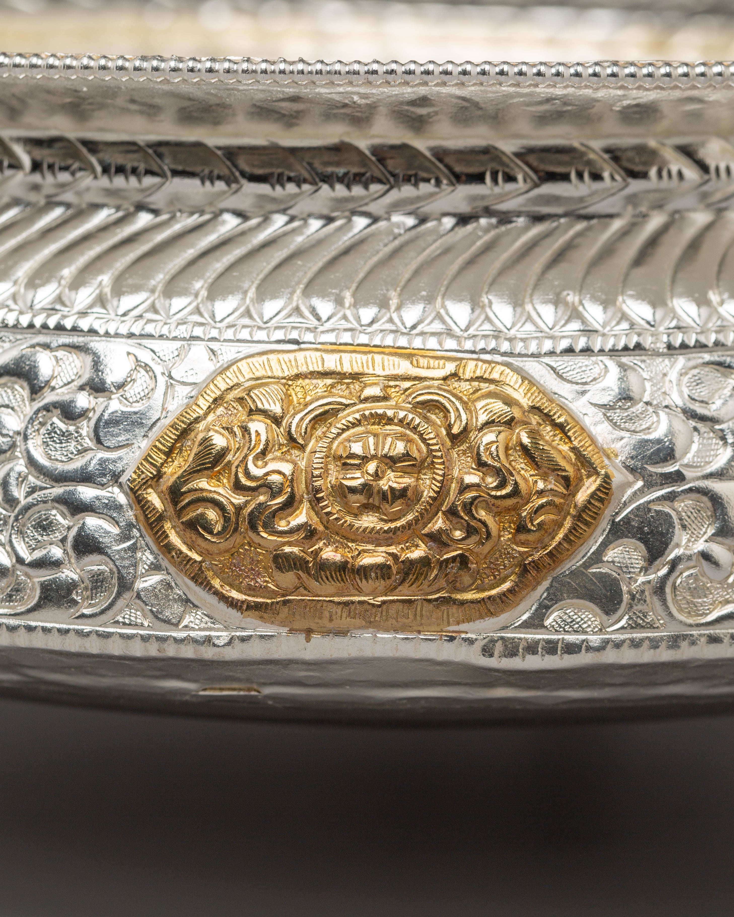 Sacred Silver Plated Urli Bowl | Handcrafted Brass Ritual Bowl