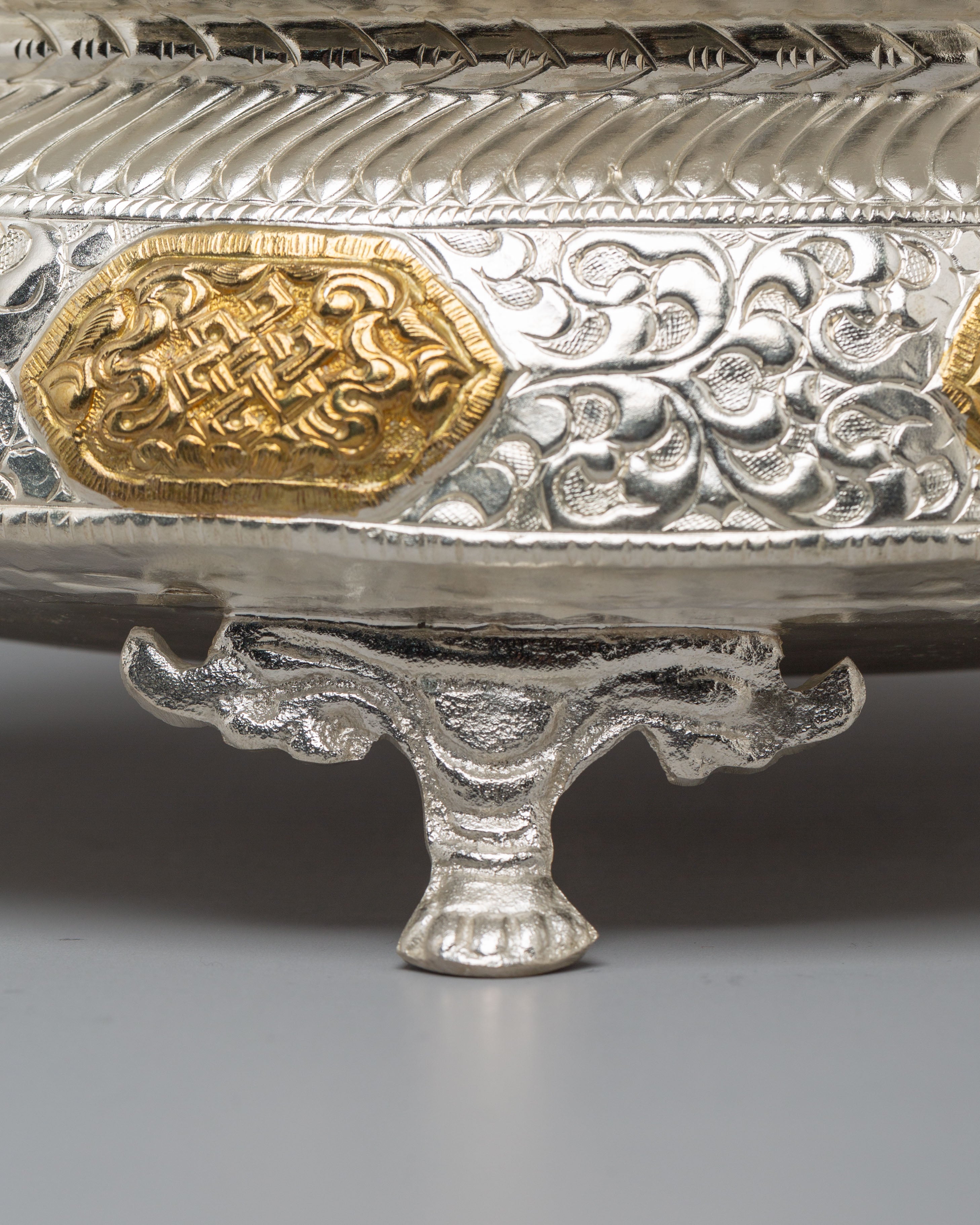 Sacred Silver Plated Urli Bowl | Handcrafted Brass Ritual Bowl