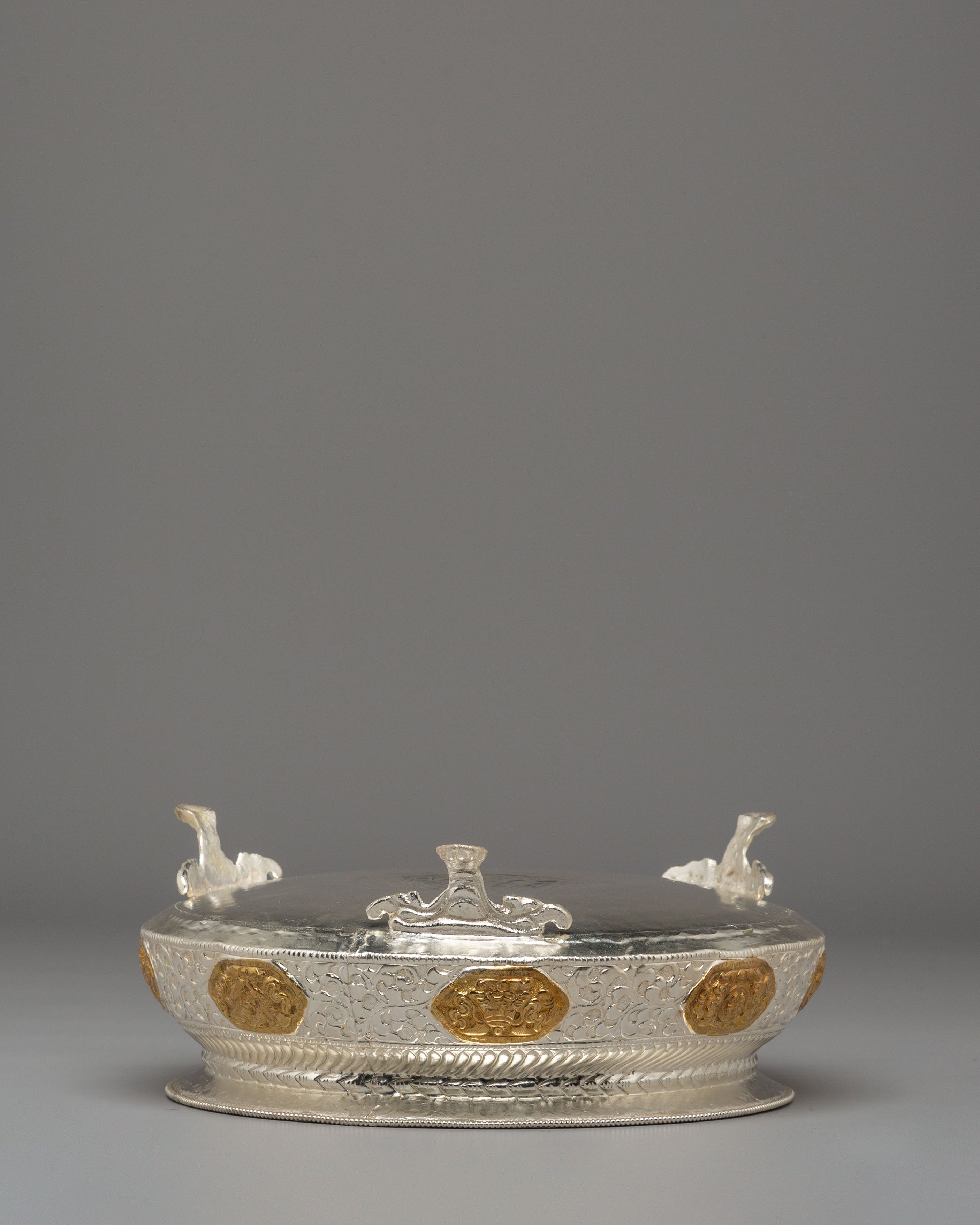 Sacred Silver Plated Urli Bowl | Handcrafted Brass Ritual Bowl