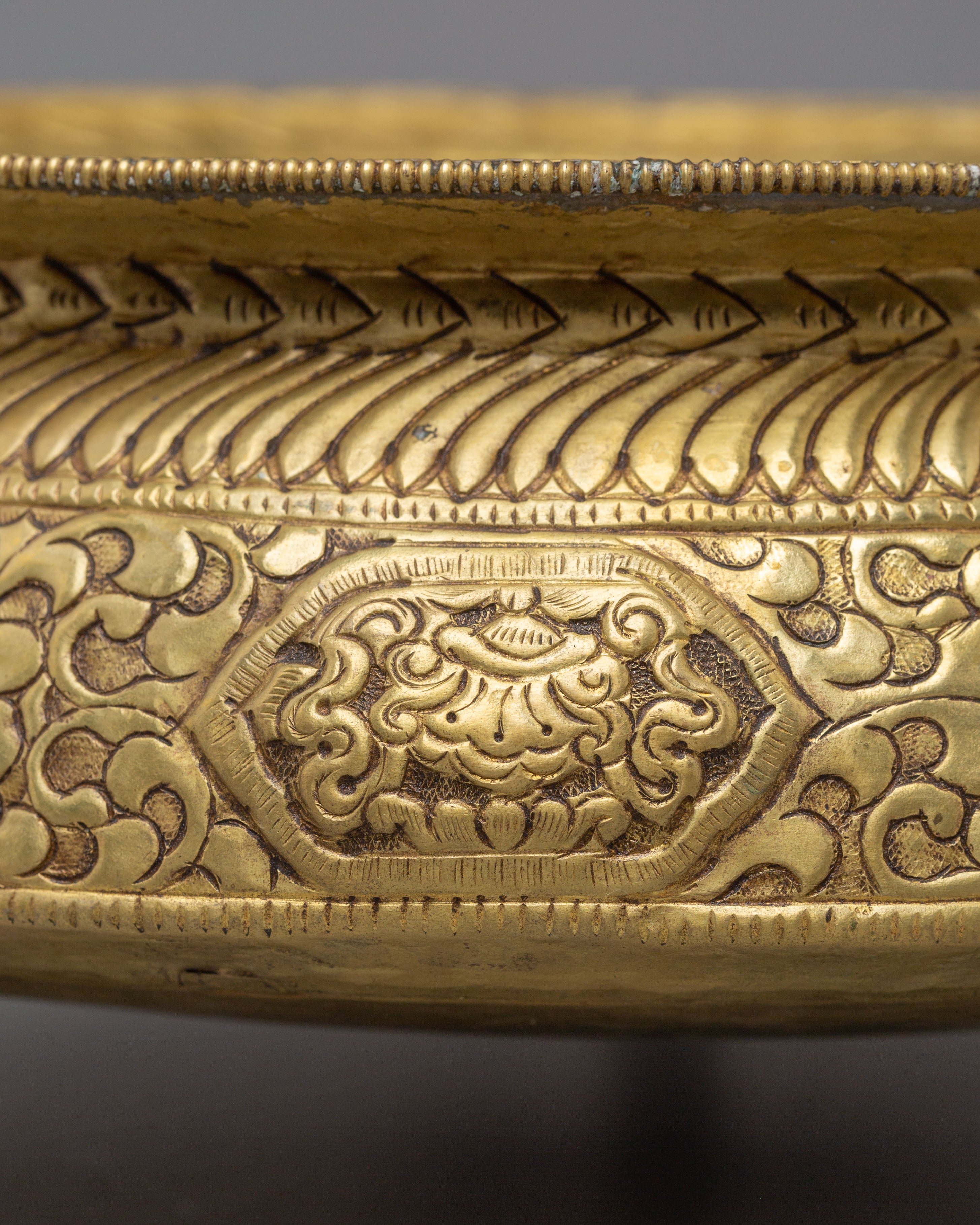 Tibetan Buddhist Urli Bowl | Handcrafted Brass Ritual Bowl