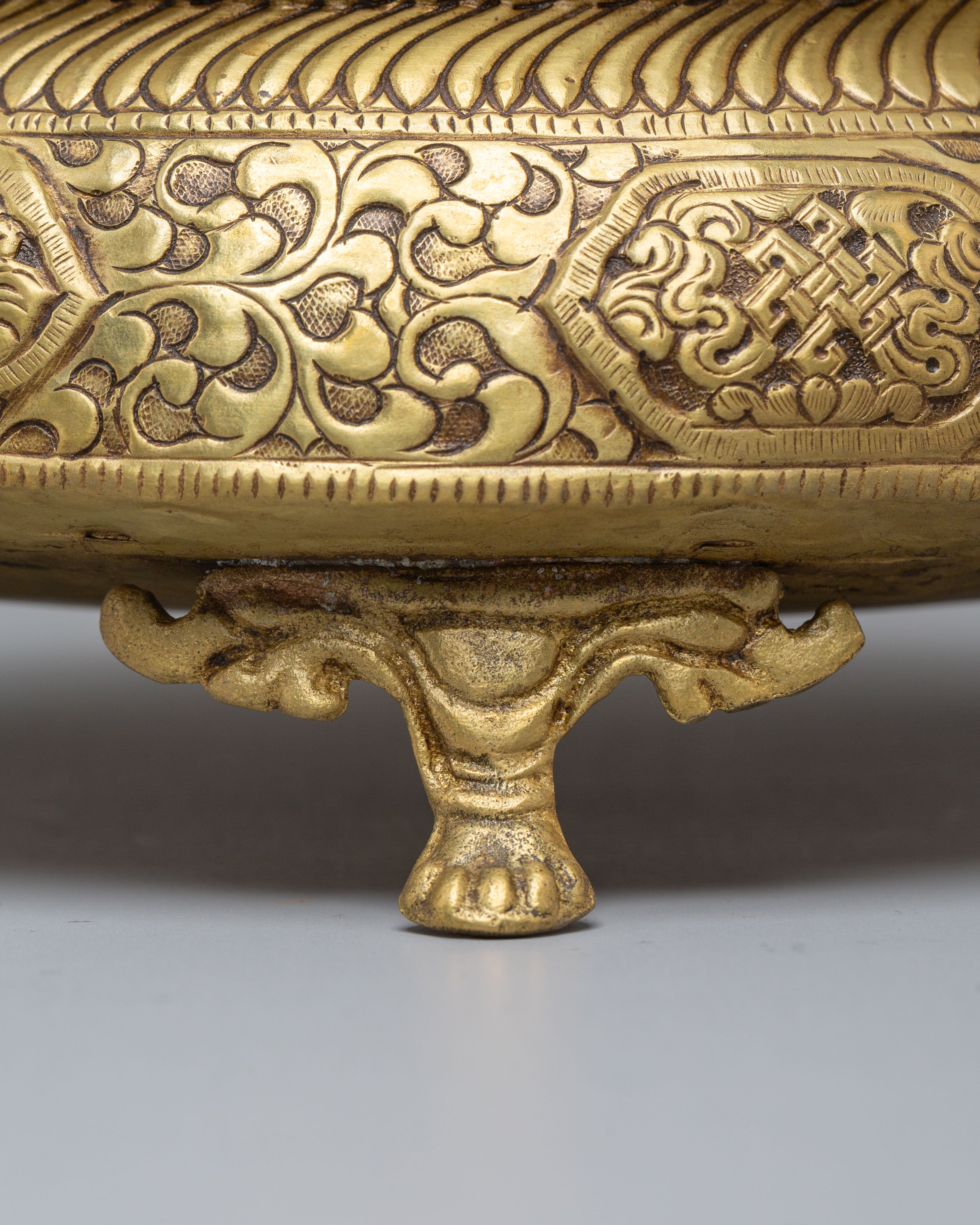 Tibetan Buddhist Urli Bowl | Handcrafted Brass Ritual Bowl