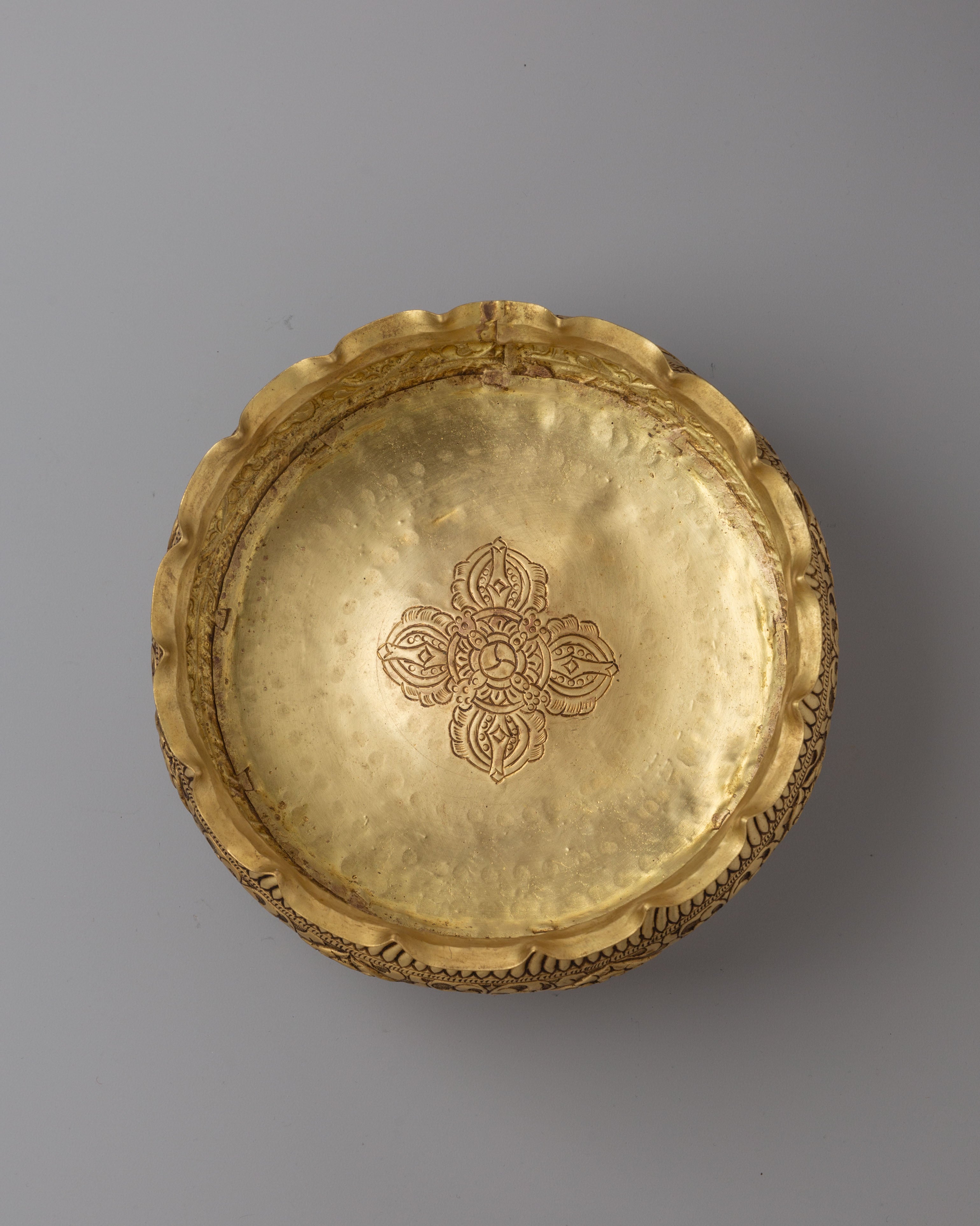 Handmade Tibetan Urli Bowl | Himalayan Buddhist Altar Decor