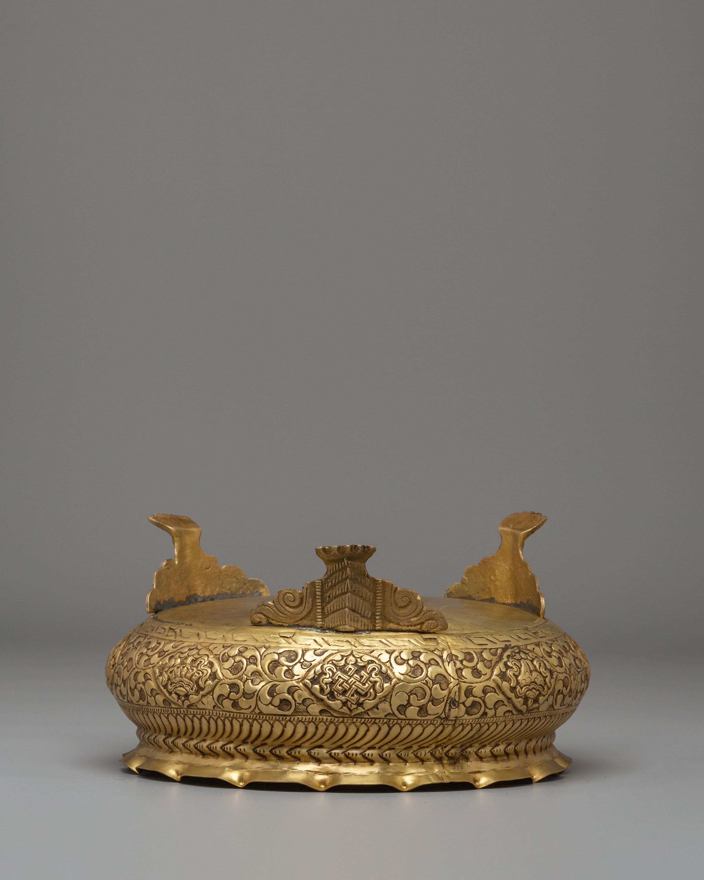 Handmade Tibetan Urli Bowl | Himalayan Buddhist Altar Decor