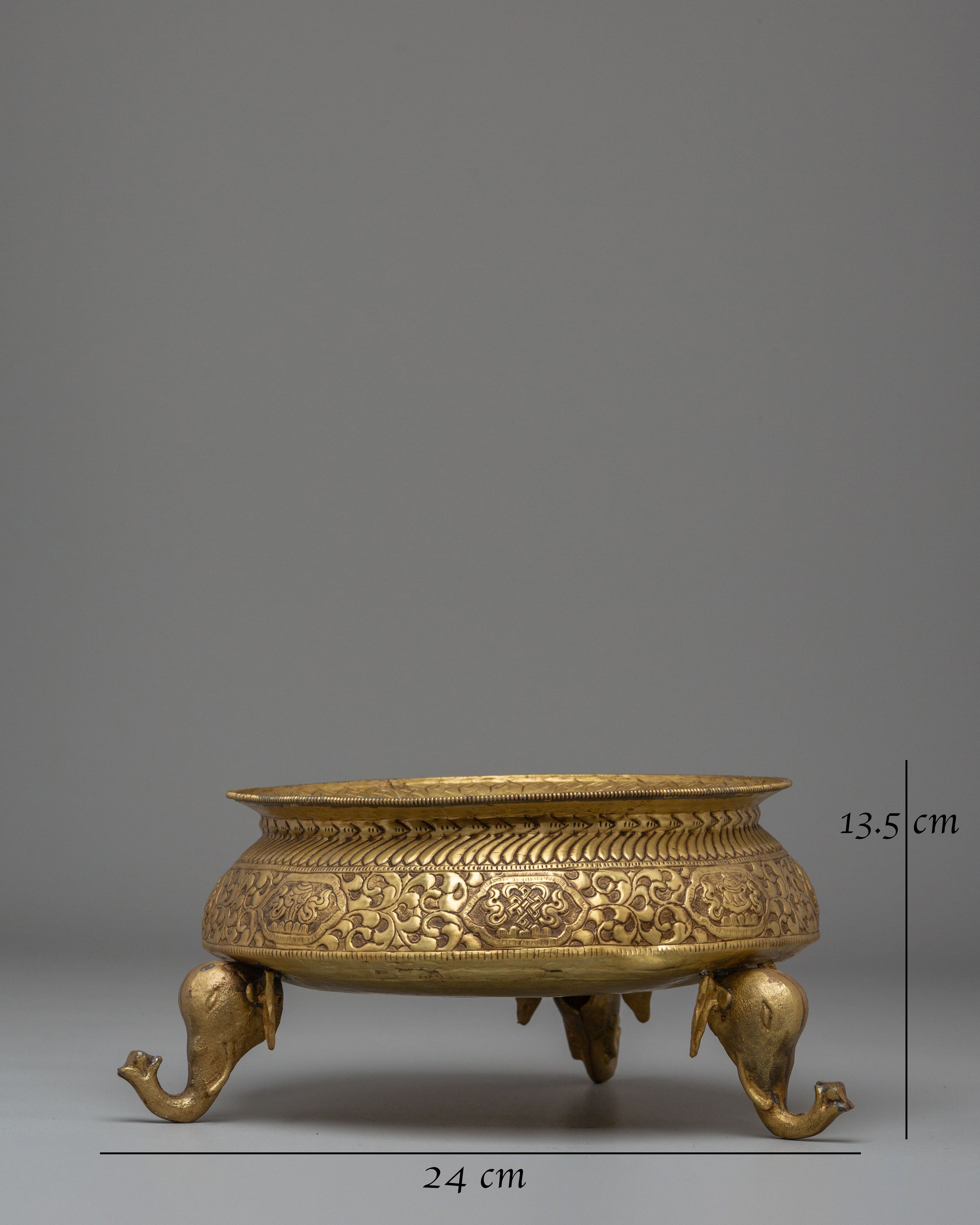 Tibetan Urli Bowl | Sacred Altar Decor for Buddhist Ceremonies