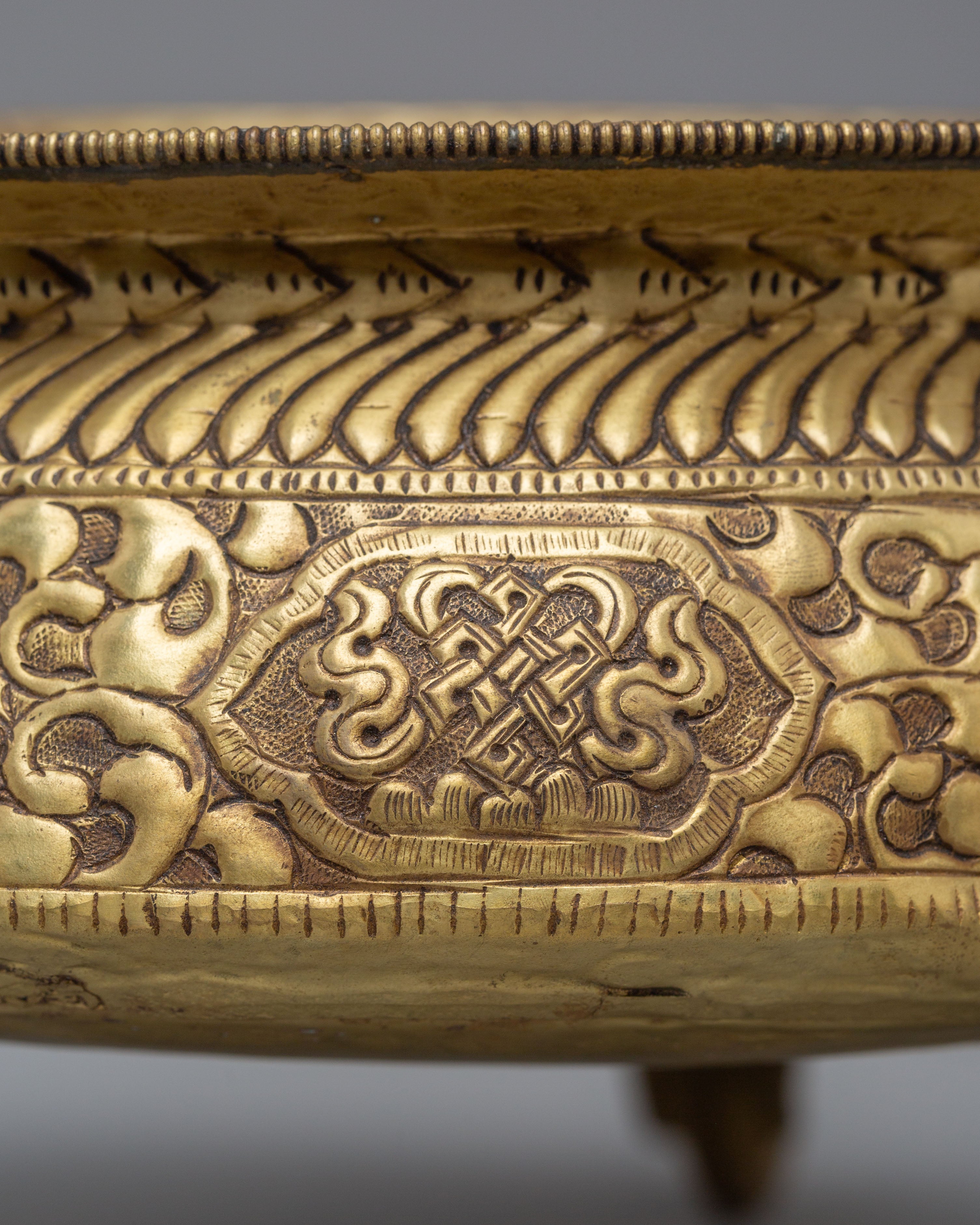 Tibetan Urli Bowl | Sacred Altar Decor for Buddhist Ceremonies