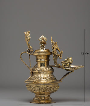 Traditional Nepali Sukunda | Handcrafted Brass Ganesh Lamp