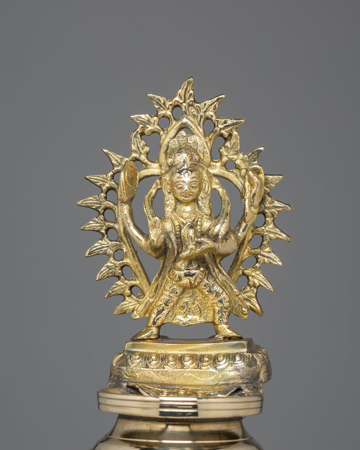 Brass Oil Lamp Set for Puja | Handcrafted Hindu Ritual Lamp Pair