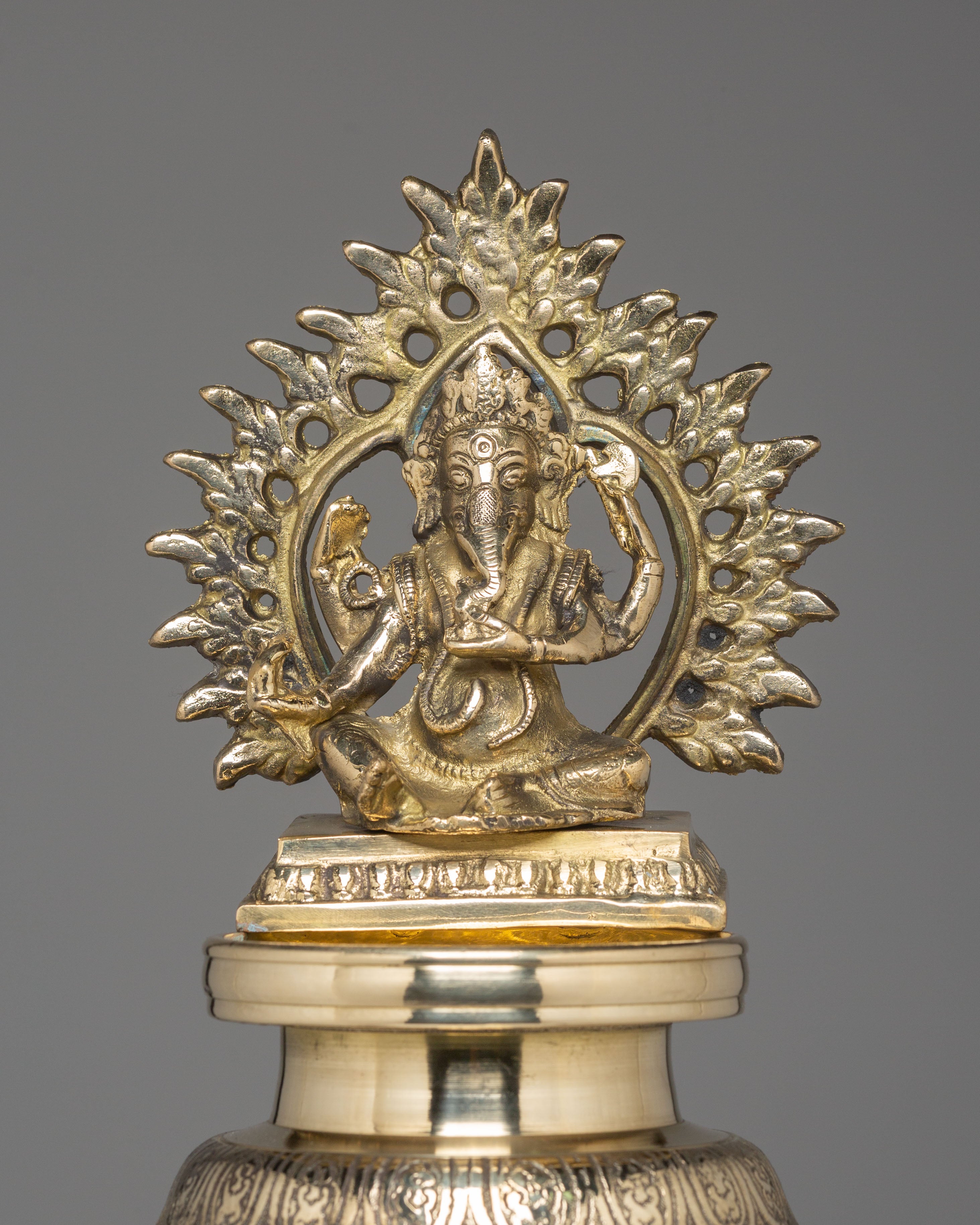 Handcrafted Buddhist Oil Lamp Set | Brass Ritual Lamps for Temple Ceremonies