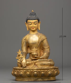 Sacred Supreme Healing Buddha Statue | Medicine Buddha Sculpture