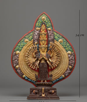 Nepalese Thousand Armed Chenrezig Statue | Avalokiteshvara Buddhist Art