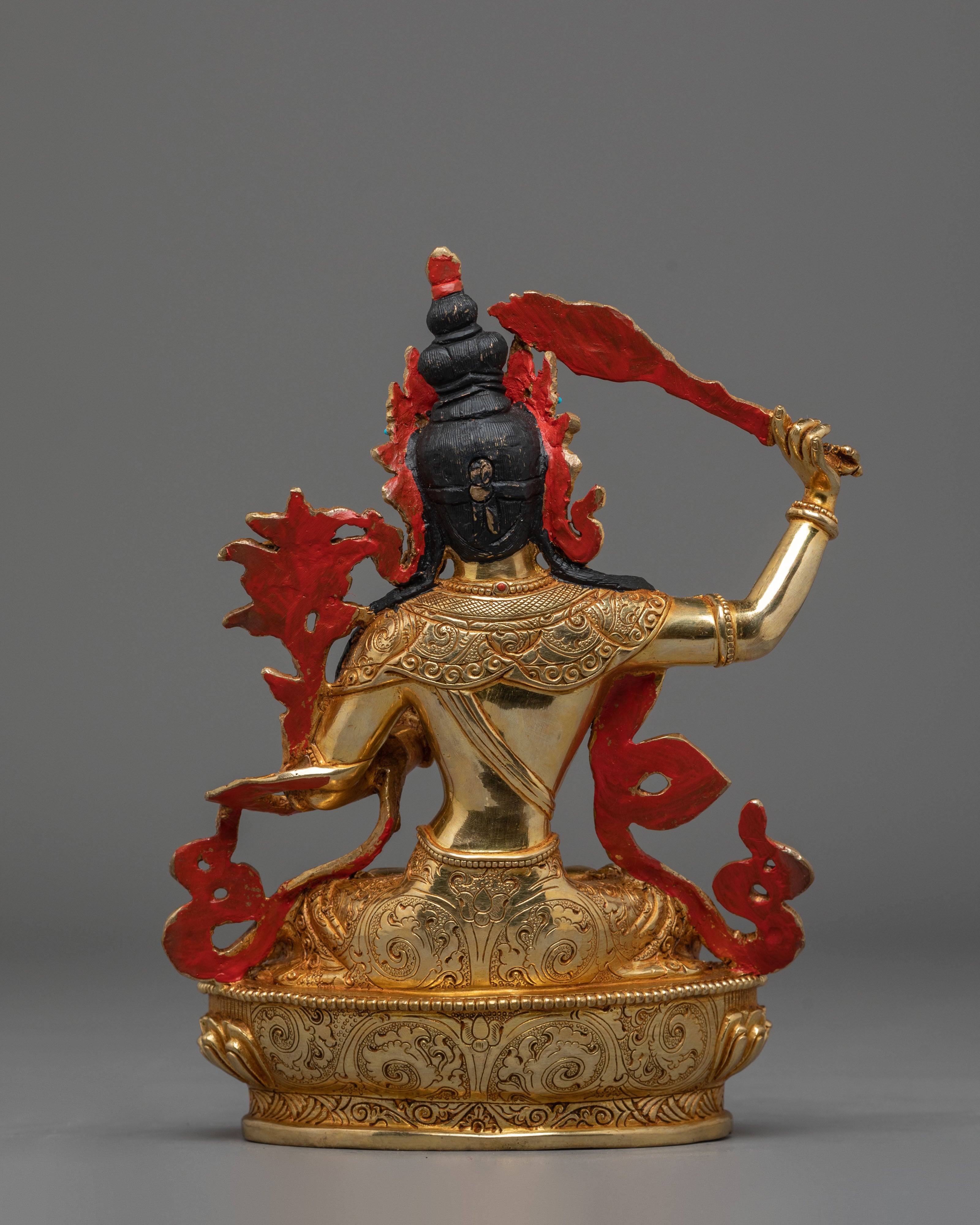 Golden Statue of Manjushri | Tibetan Bodhisattva of Wisdom