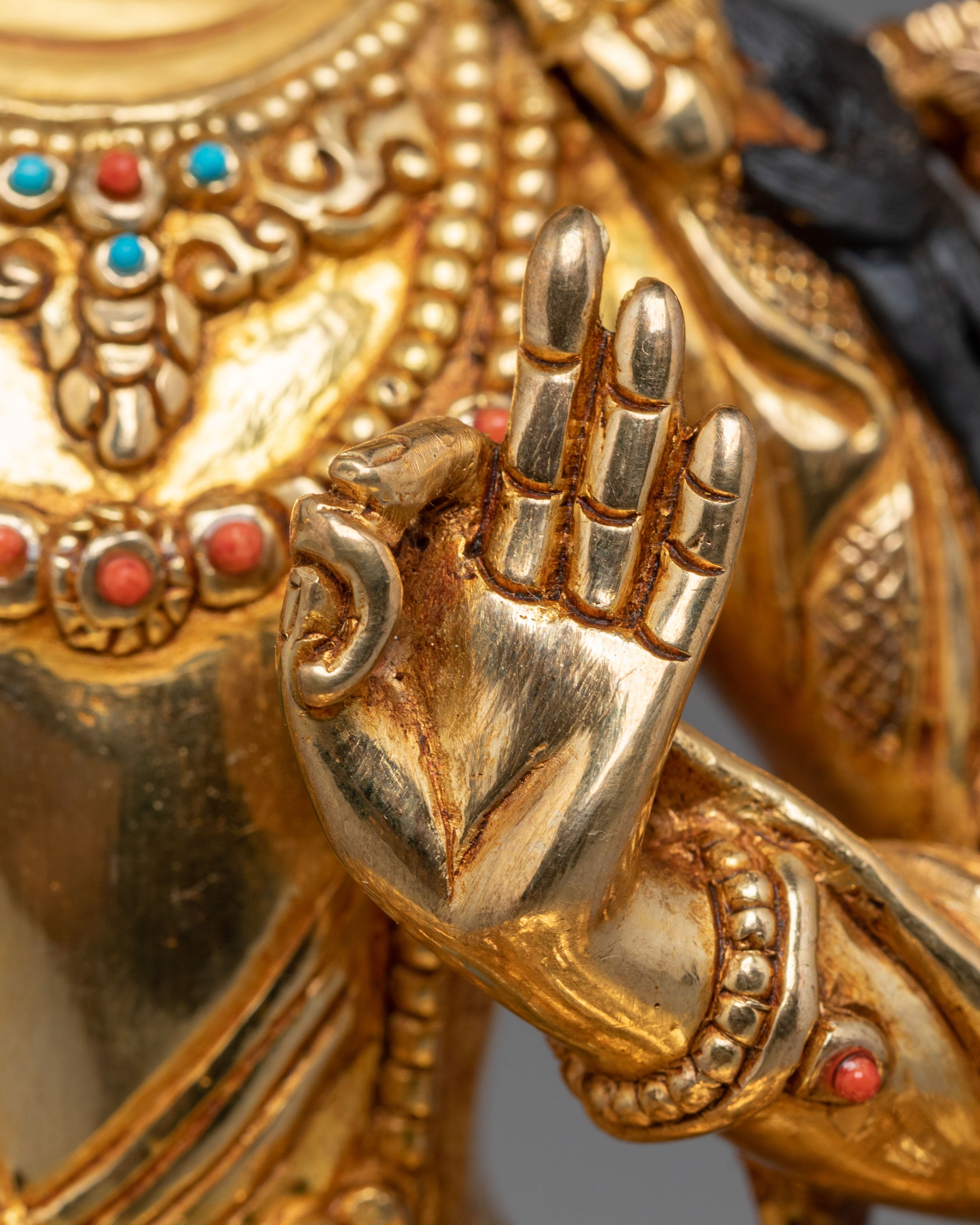 Golden Statue of Manjushri | Tibetan Bodhisattva of Wisdom