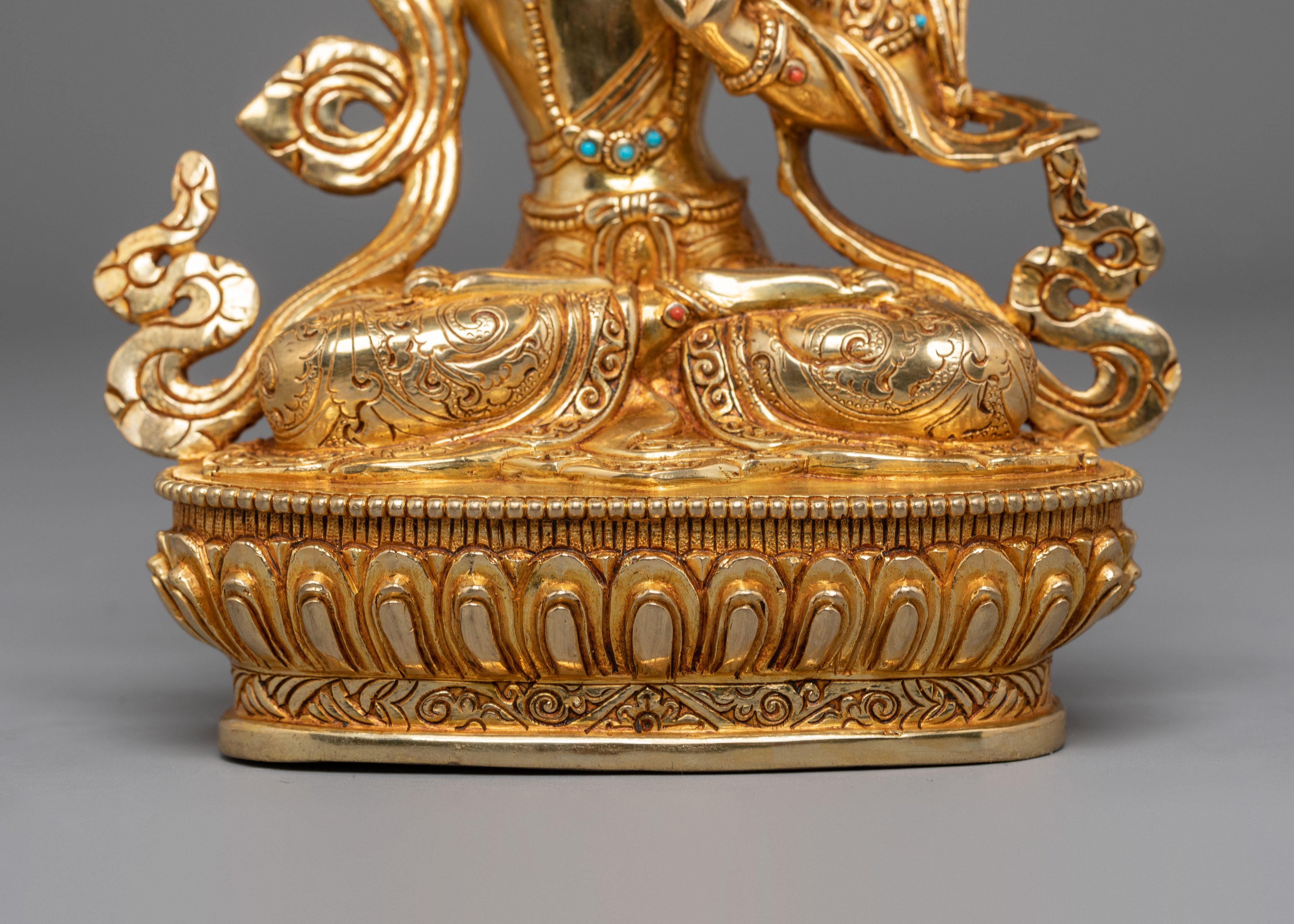 Golden Statue of Manjushri | Tibetan Bodhisattva of Wisdom