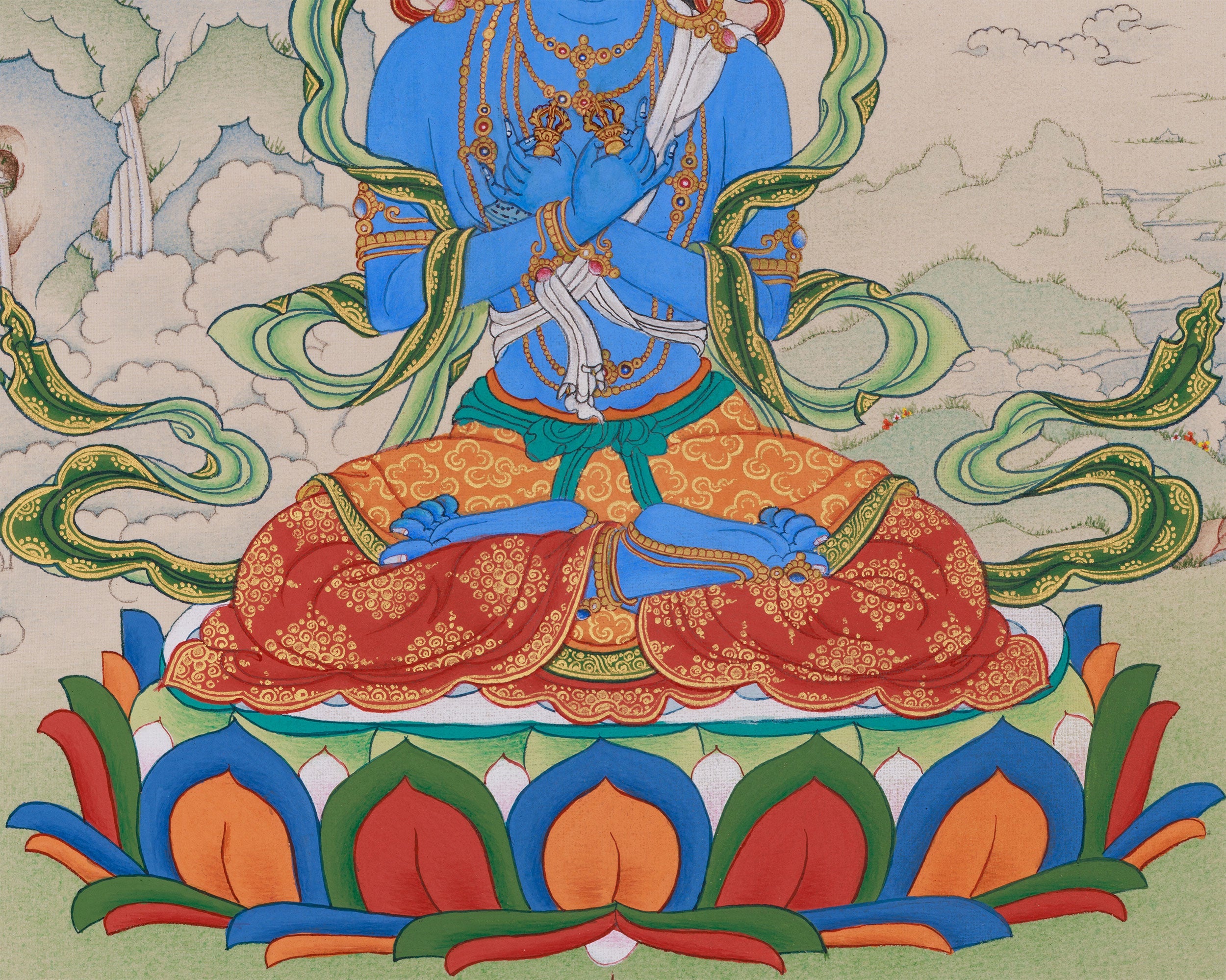 Buddha Vajradhara Painting | Primordial Buddha of Tantric
