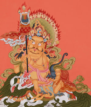 Wealth Deity Namtoshe Thangka | Buddhist Artwork for Abundance and Spiritual Balance