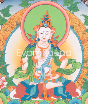 Hand Painted Dorje Sempa Thangka | Vajrasattva Artwork | Power of Spiritual Cleansing
