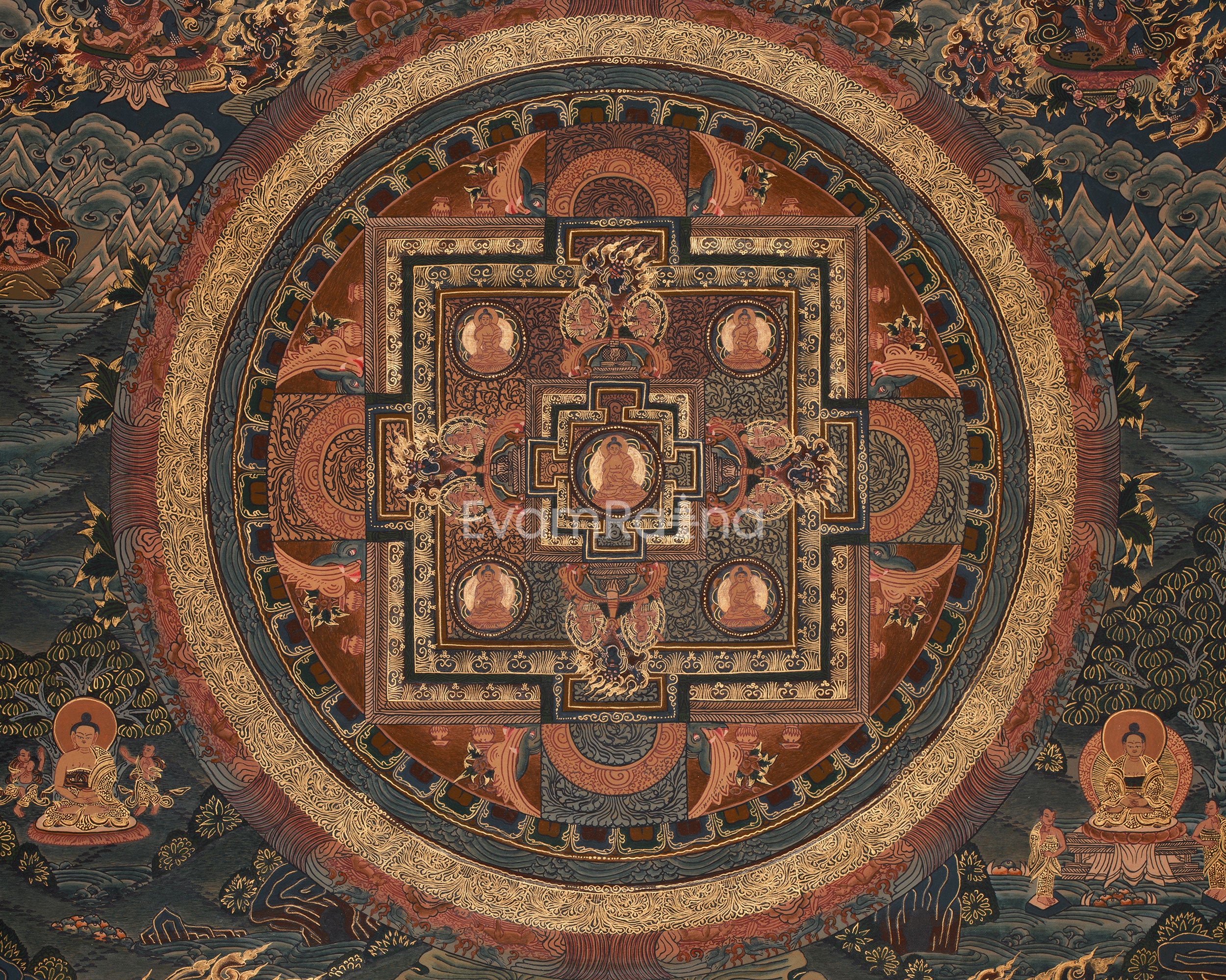 Sacred Buddha Mandala Artwork | Symbol of Enlightenment & Cosmic Balance