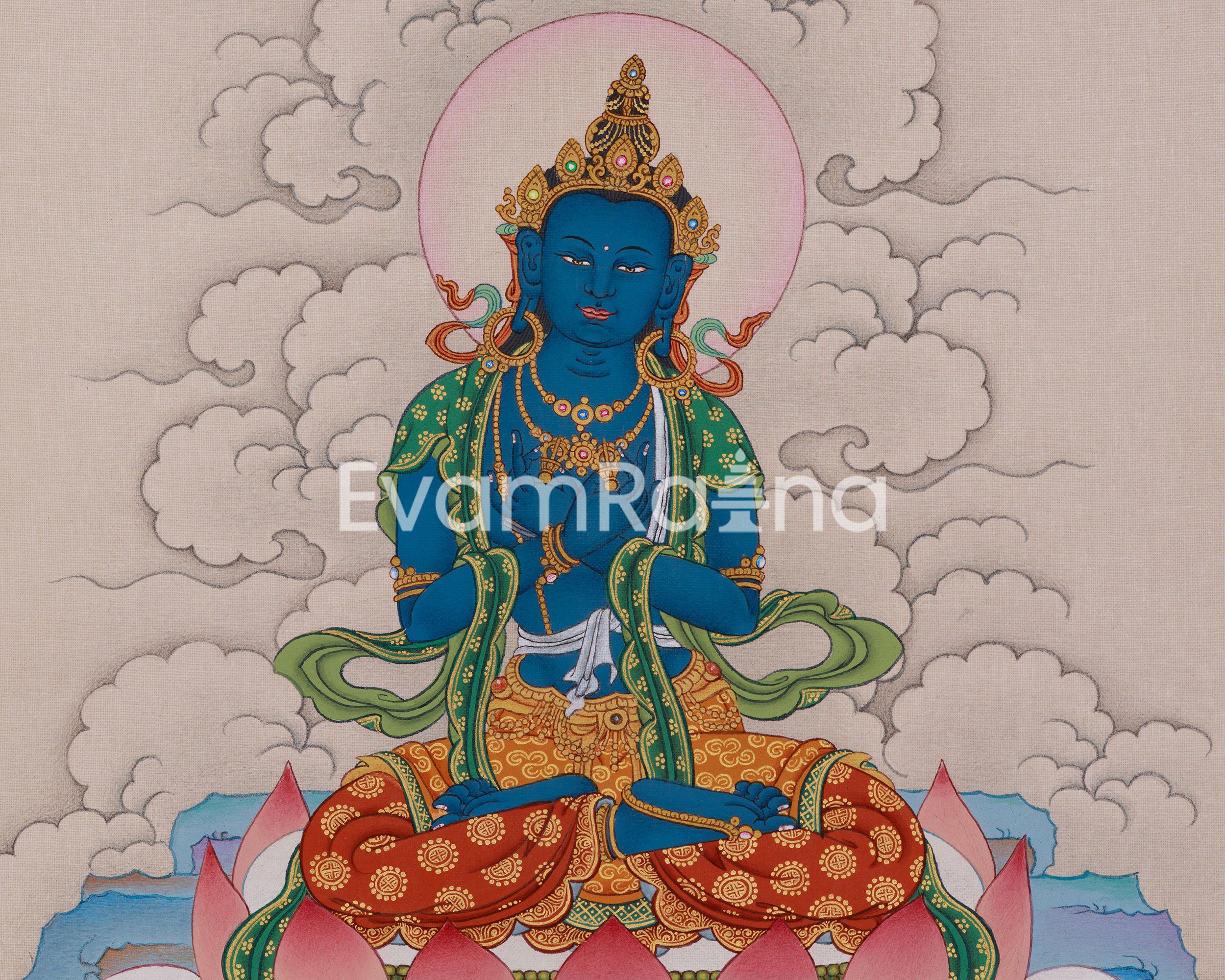 Himalayan Thangka of Vajradhara | Enlightenment Symbol