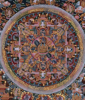 Hand painted Buddha Mandala | Tibetan Wall Decoration Painting