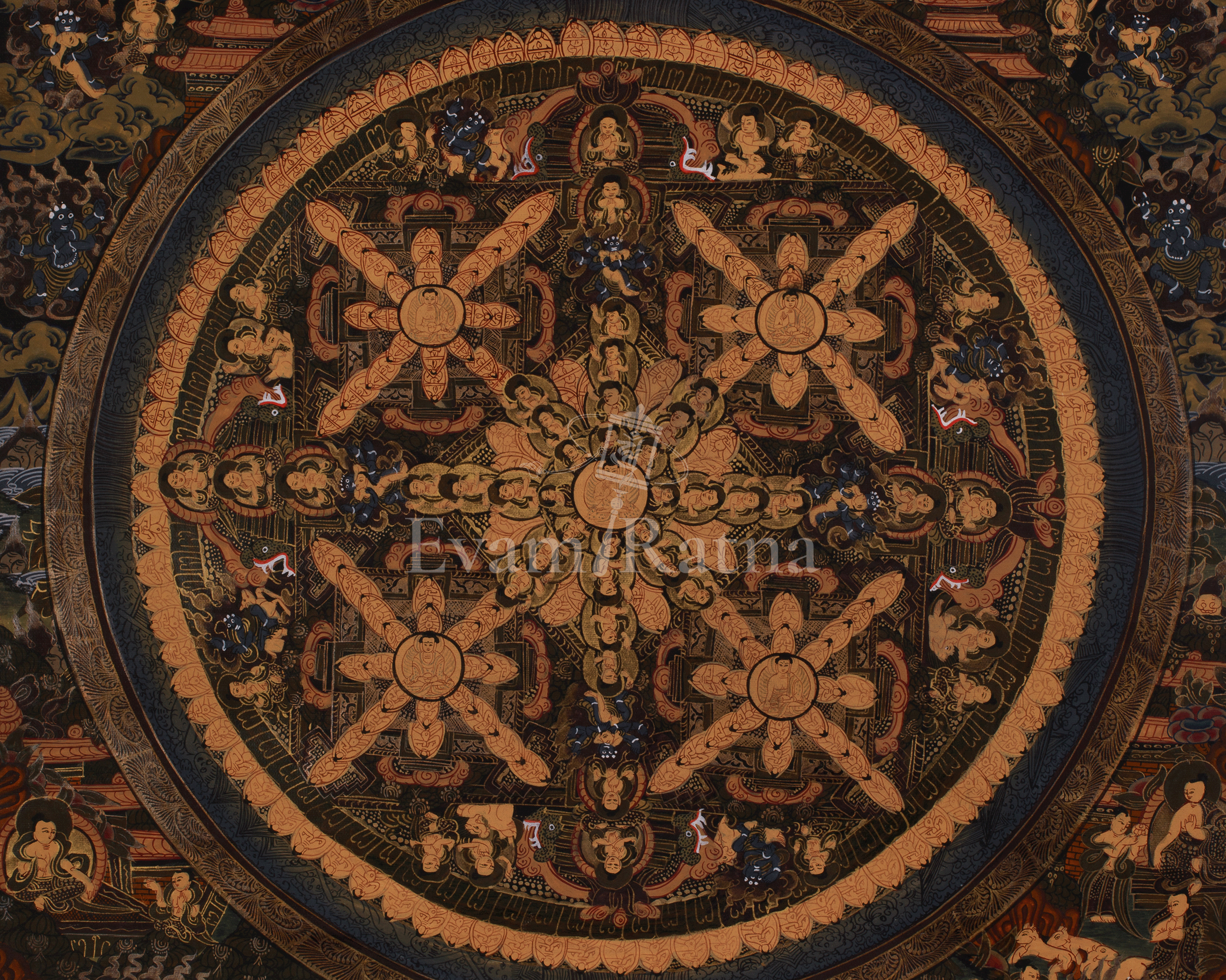 Divine Art of Buddha Mandala | Meditation Altar | Symbolizing Enlightenment and Compassion