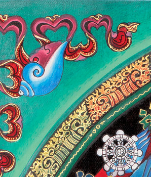 Religious Kalchakra Mandala | Thangka Art From Nepal | Wall Decors