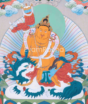 Five Dzambhala Thangka Masterpiece | Painting of Wealth Deity From Enlightenment