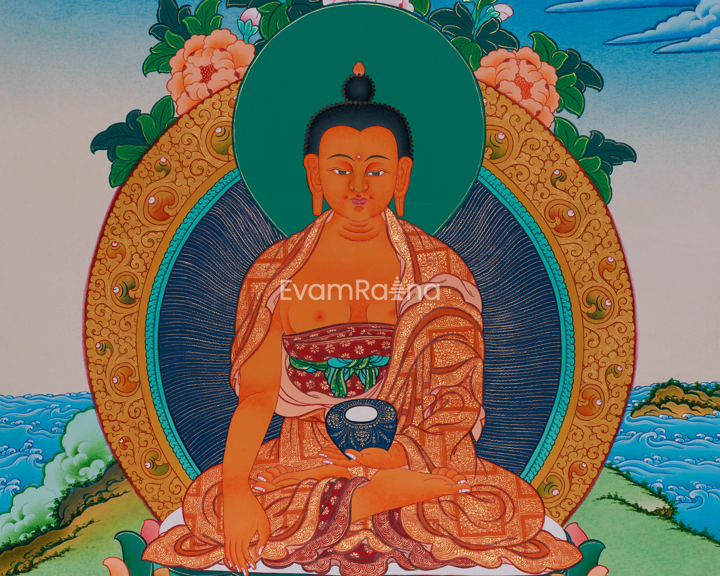 Original Thangka of Gautama Buddha | The Buddha of Enlightenment