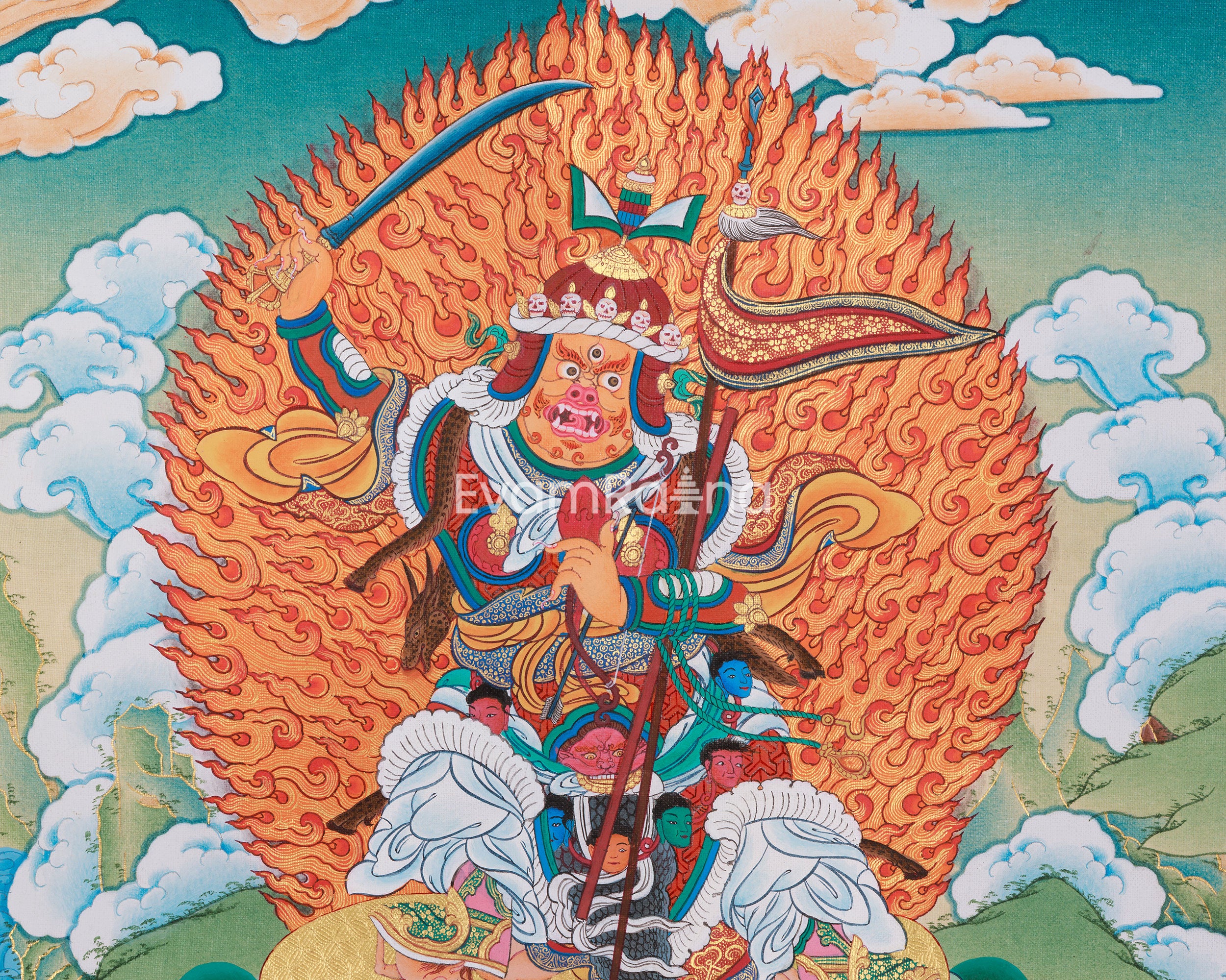 Begtsechen Mahakala Thangka | Wrathful Protector Deity in Tibetan Buddhism