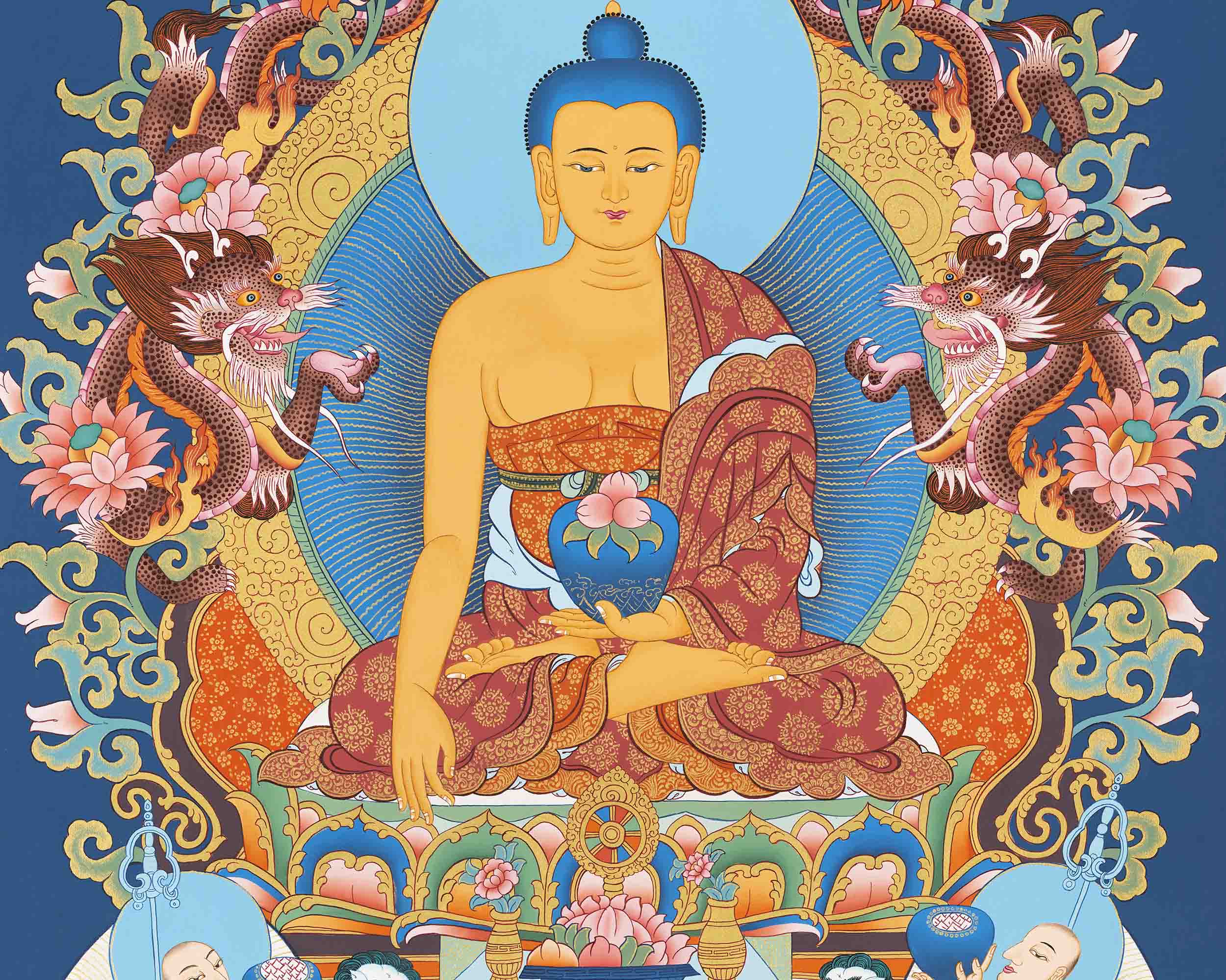 Shakyamuni Buddha Thangka | Tibetan Buddhist Wall Decoration Painting