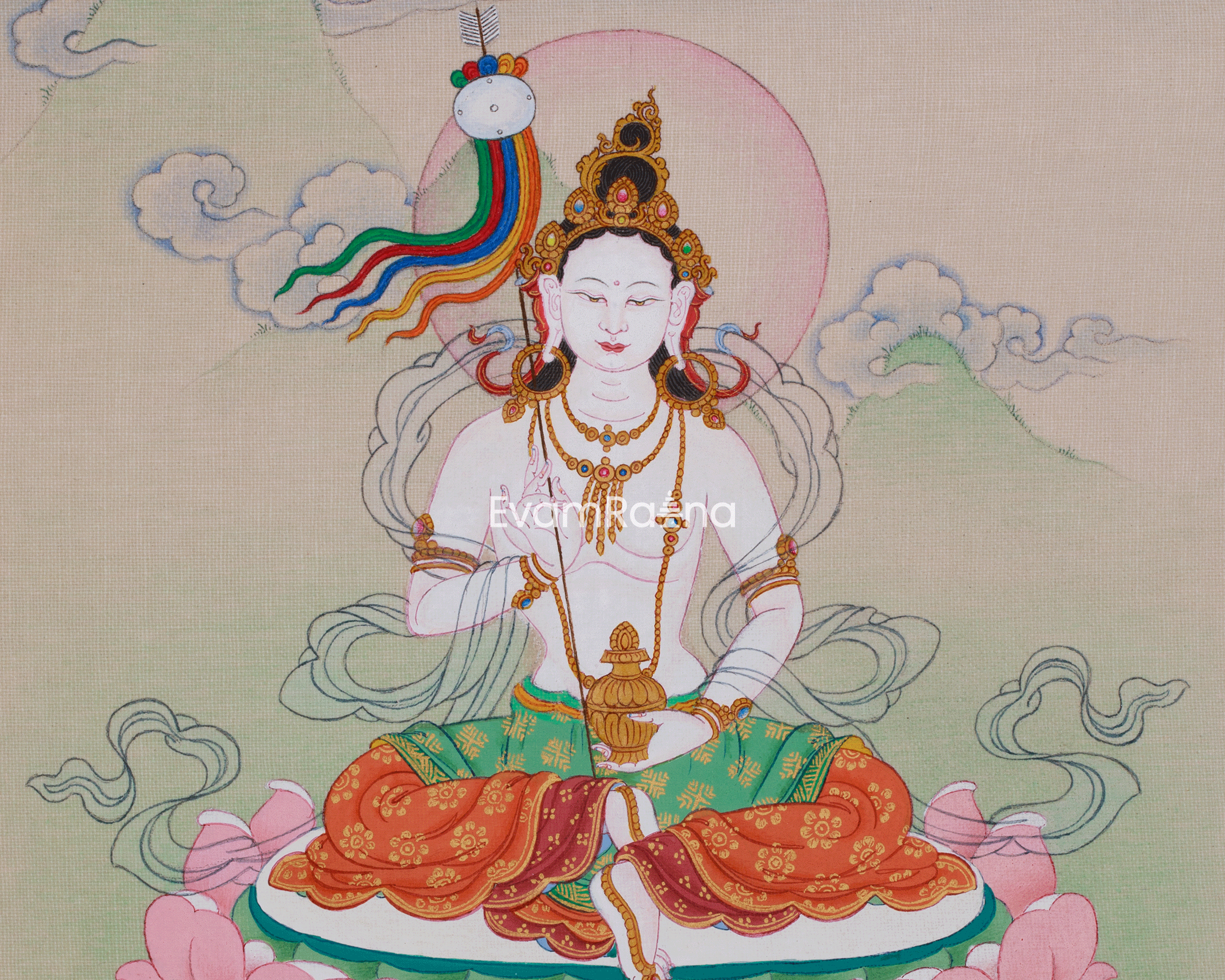 Dakini Mandarva Painting | Protector of Tantric Practices | Yogini of Enlightenment