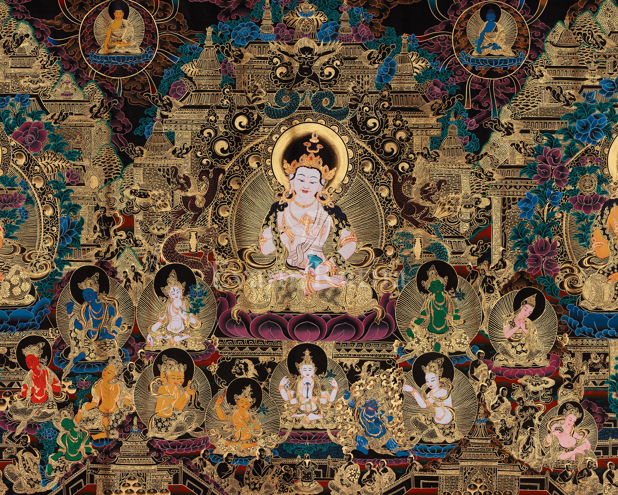 Spiritual Thangka of Vajrasattva | Purification Deity