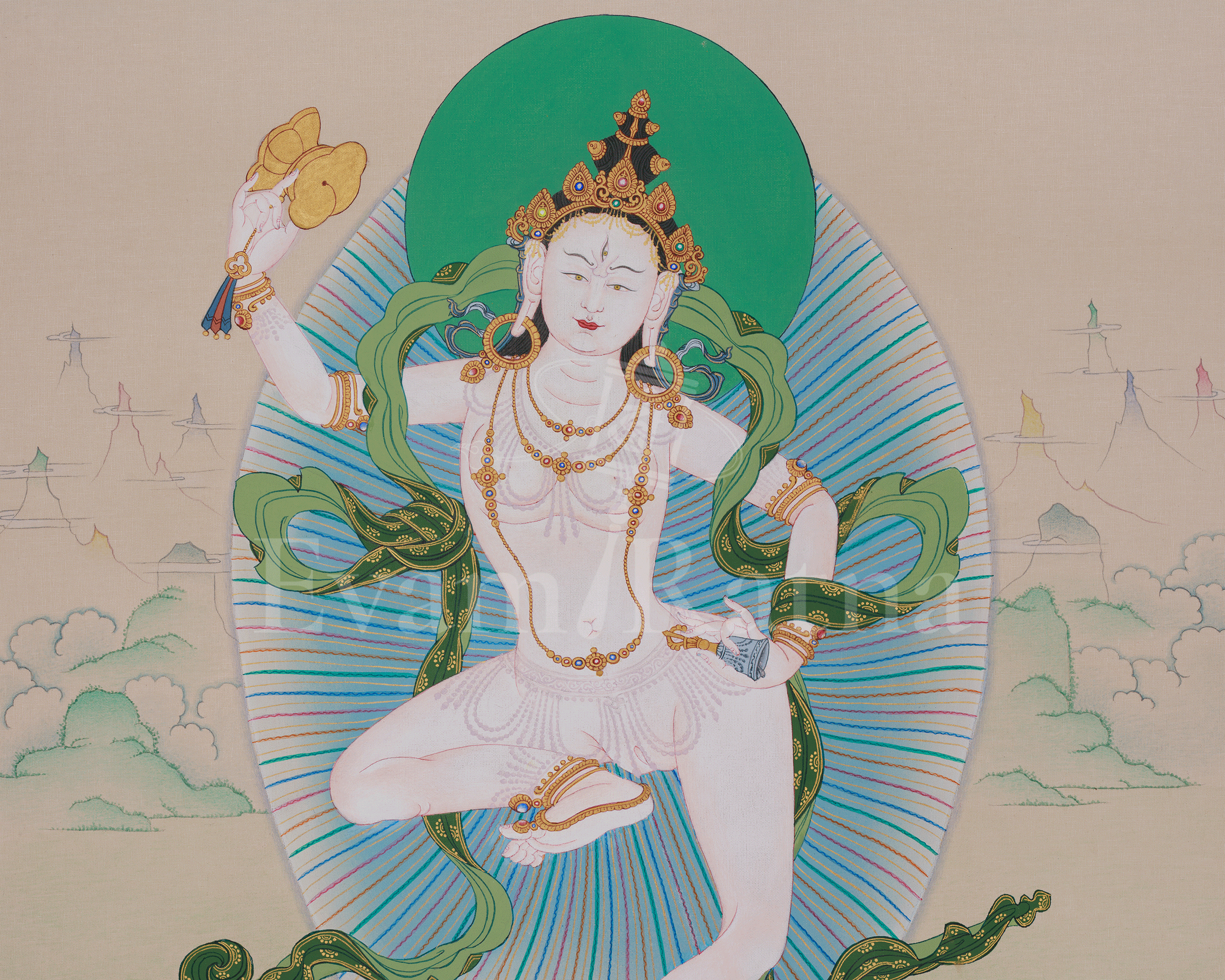 Sacred Machig Labdron Thangka | Emanation of Wisdom and Fearlessness