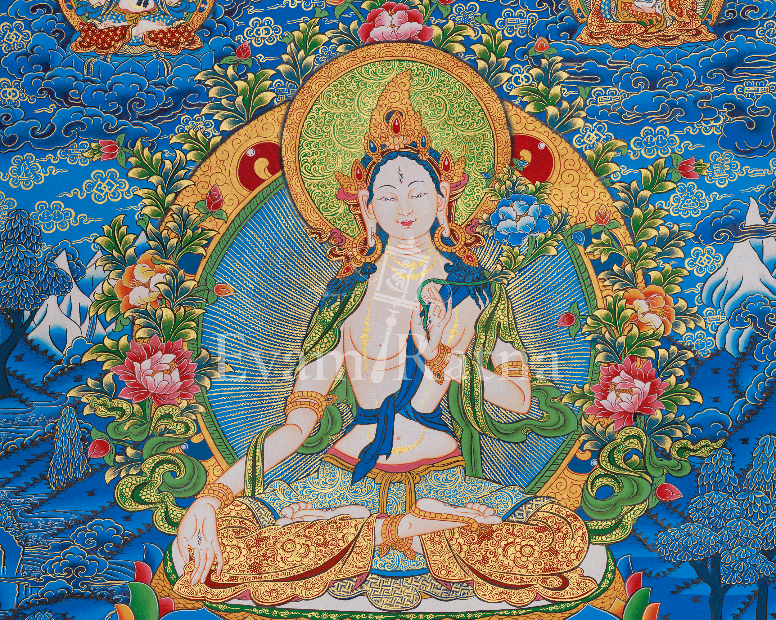 White Tara Longevity Art | Seven-Eyed Goddess | Sita Tara | Healing Deity