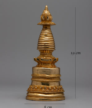 Tibetan Religious Stupa | Handcrafted Stupa for Buddhist Rituals and Offerings