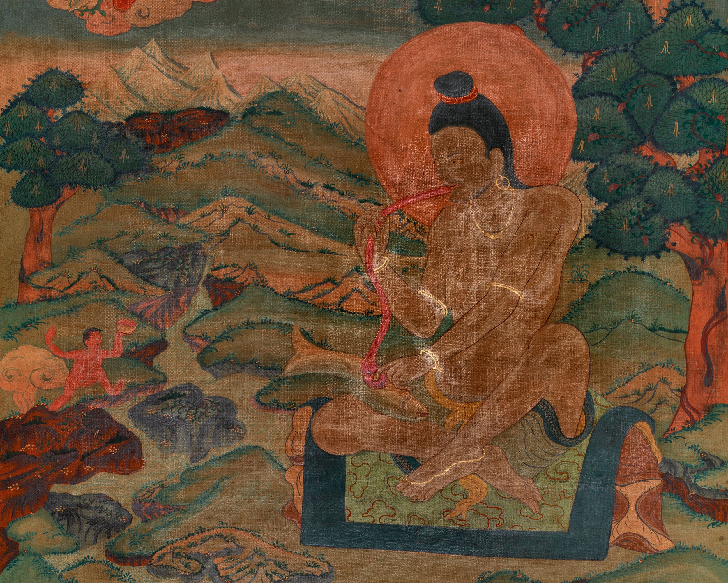 Mahasiddha Luyipa Thangka | The Great Tantric Master