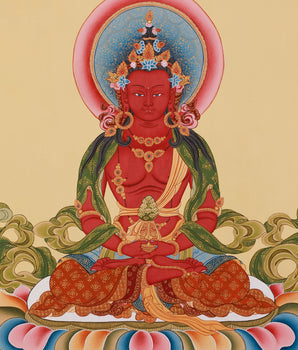 Amitayus Buddha of Infinite Light | Tibetan Longevity Thangka