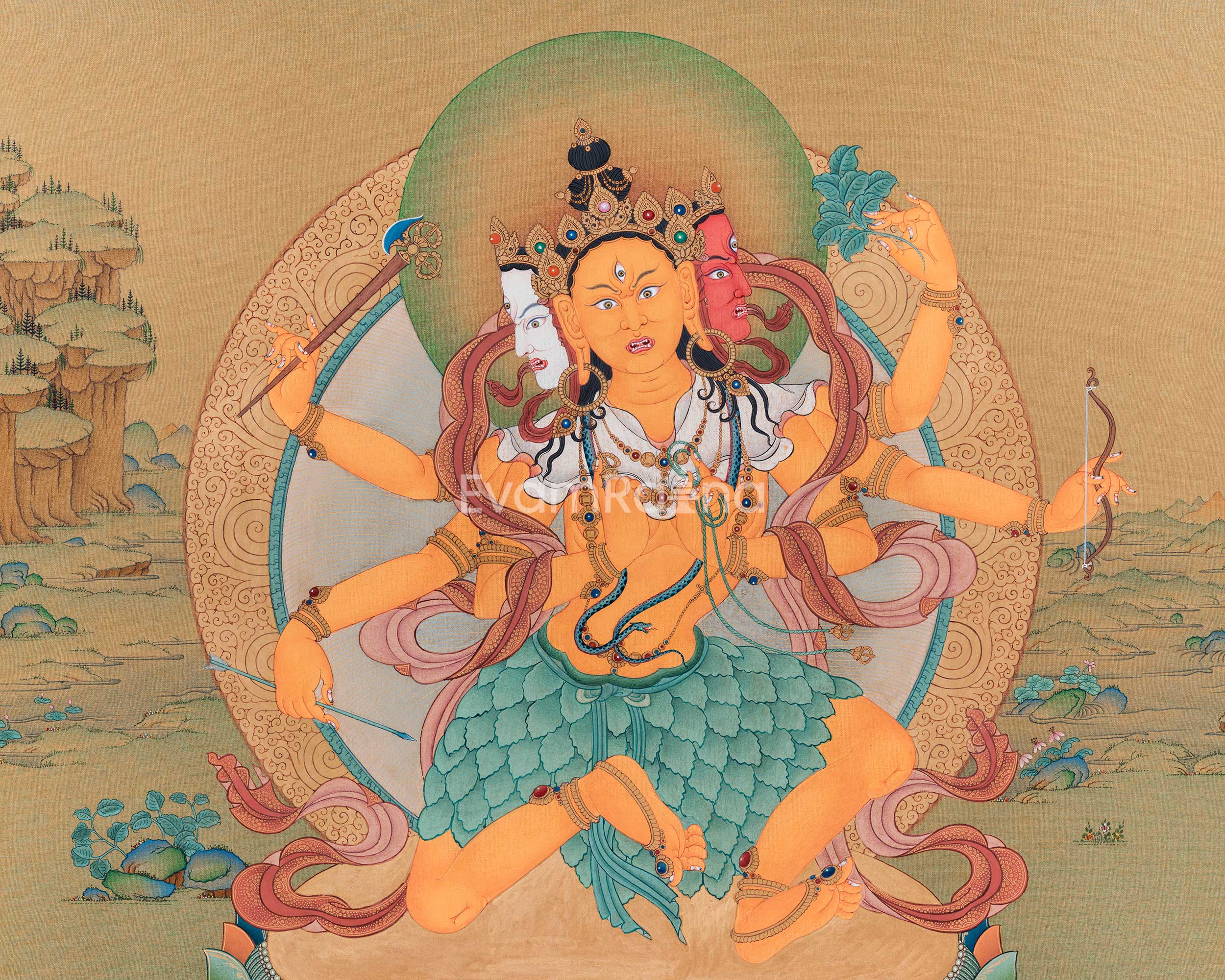 High-Quality Parnashavari Canvas Print | The Forest Goddess