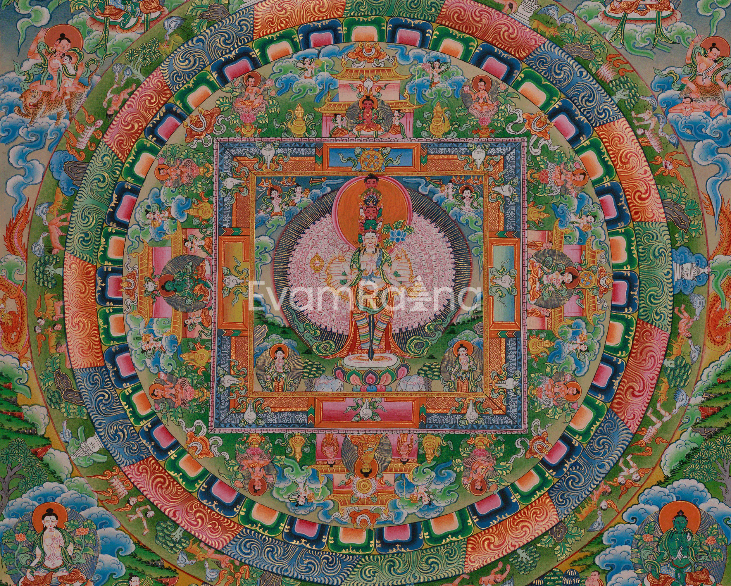 Himalayan 1000 Armed Chenrezig Thangka | Boundless Compassion