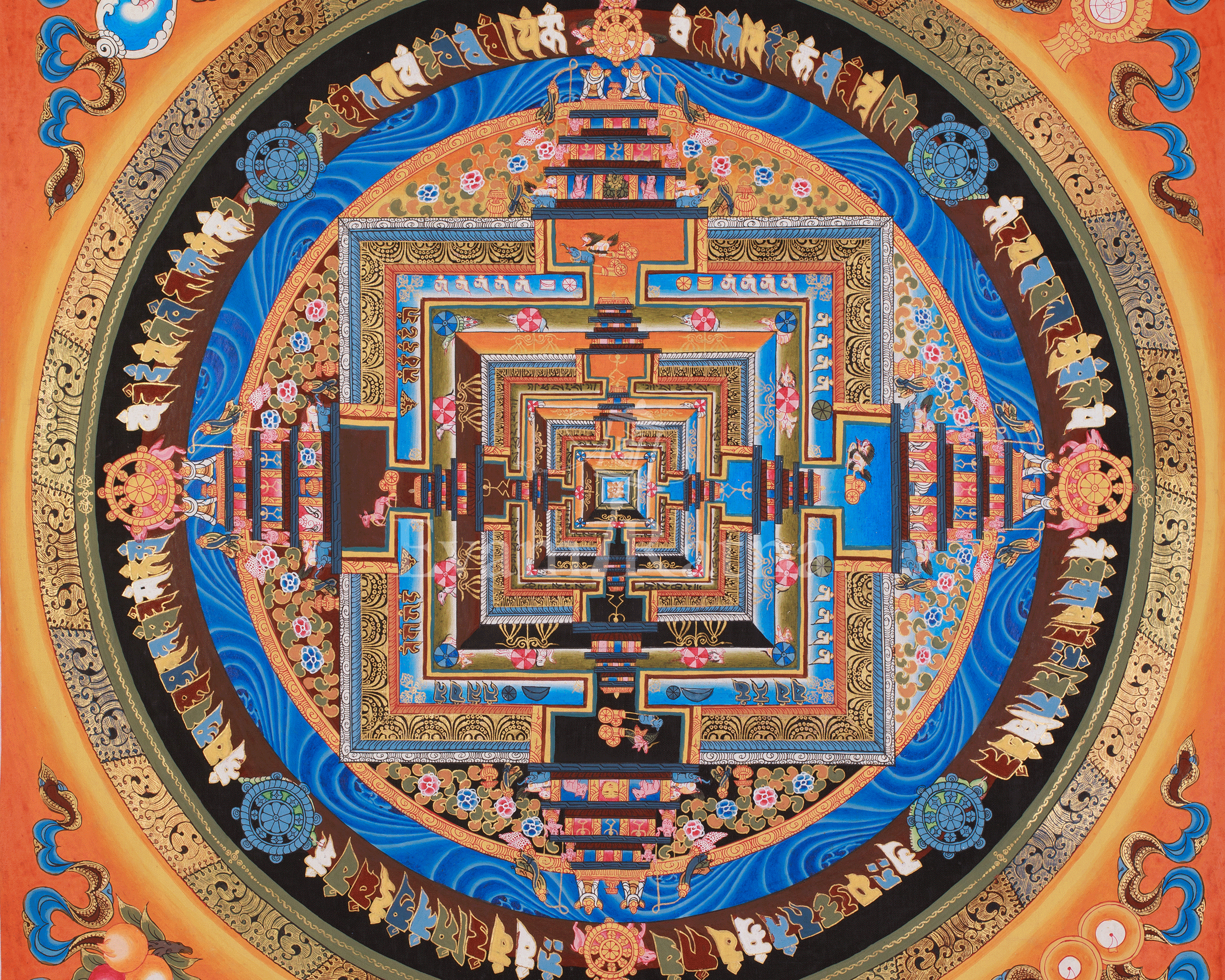 Kalachakra Mandala Artwork | Wheel of Time Thangka