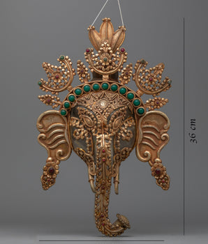 Ganesh Crystal Mask | Beautifully Crafted Crystal Sculpture of Lord Ganesha