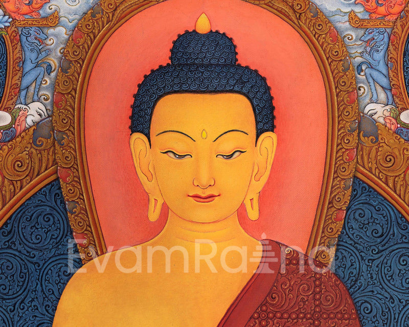 Traditional Buddha Shakyamuni Thangka | Thangka for Enlightenment