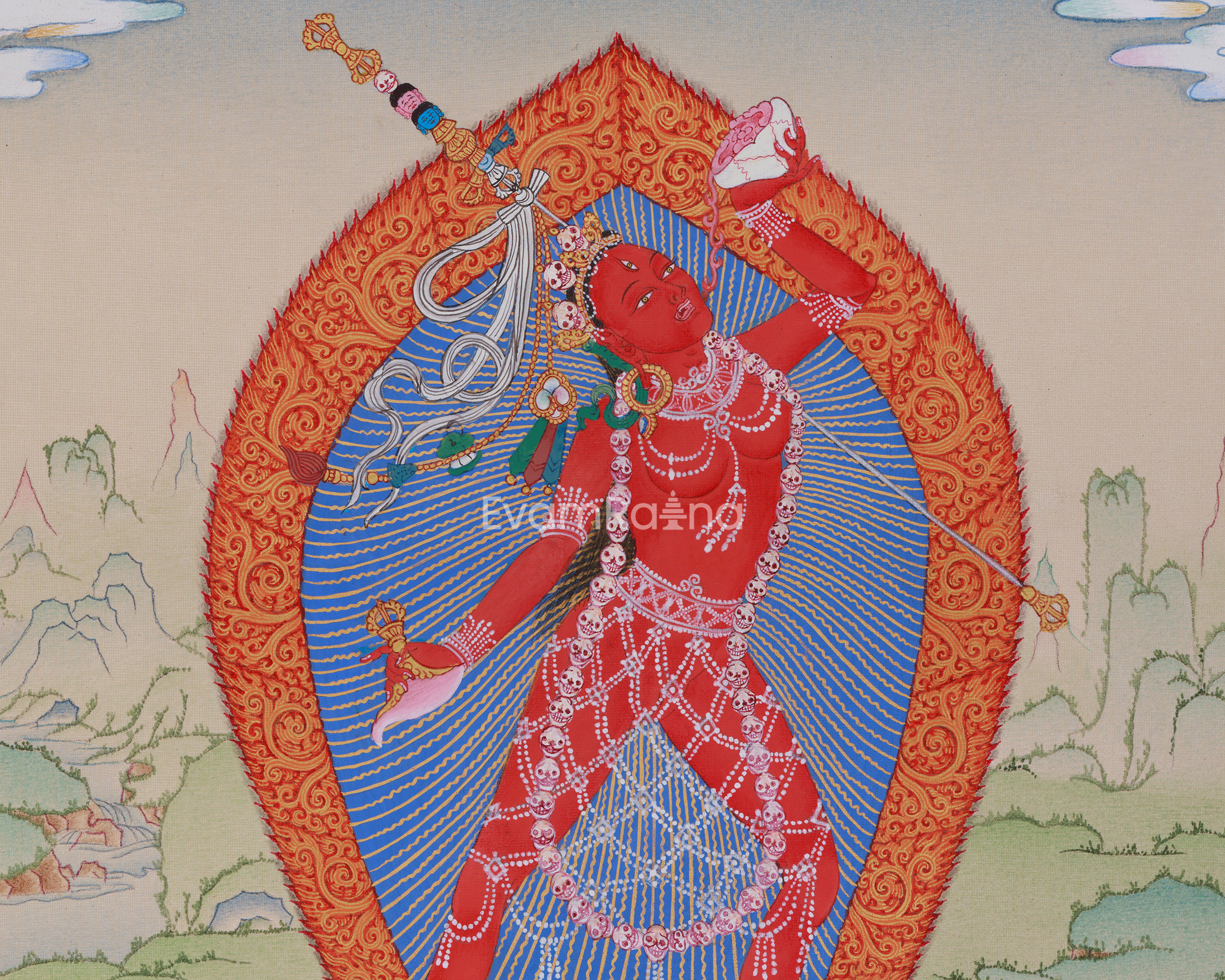 Fierce Vajrayogini Dakini Painting | The Divine Goddess of Wisdom and Power