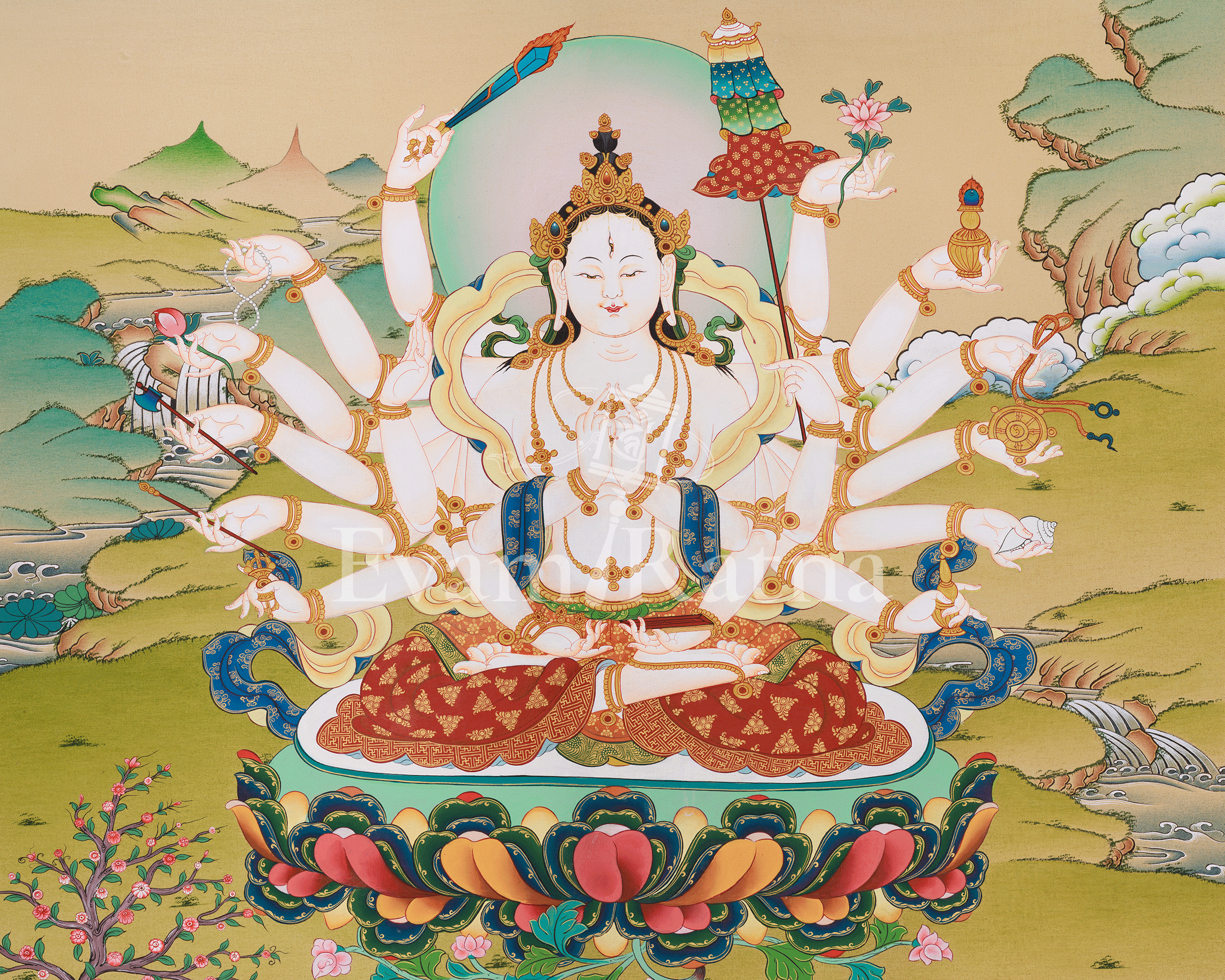 Chundi Meditation Art | Goddess of Wisdom | Mother of Seven Millions of Buddhas