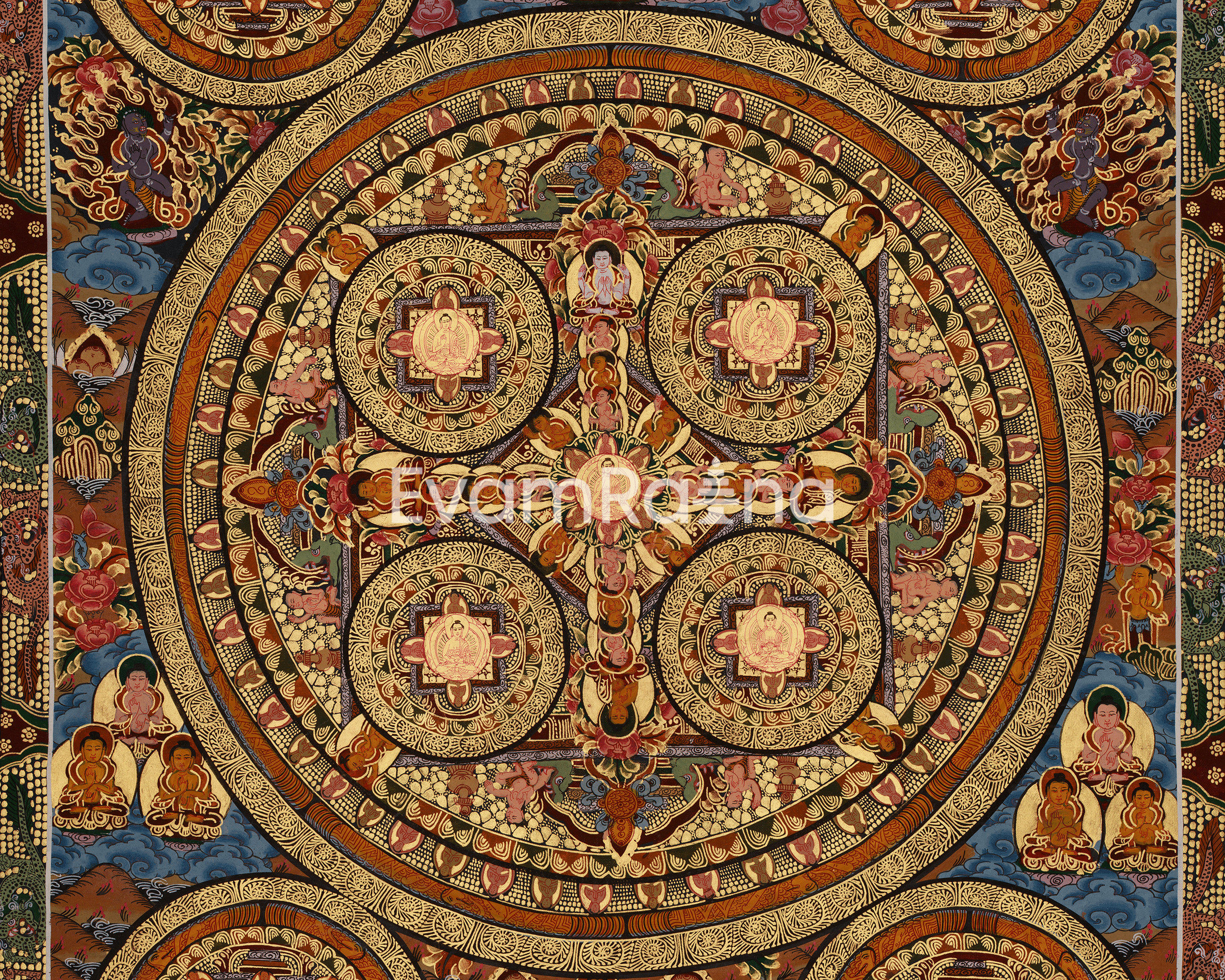 Traditional Art of Buddha Mandala | A Sacred Representation of the Enlightened Universe