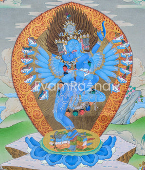 Hand-Painted Hevajra Thangka for Home Deco | A Great Compassion of Vajrayana Buddhism | Nepal Art