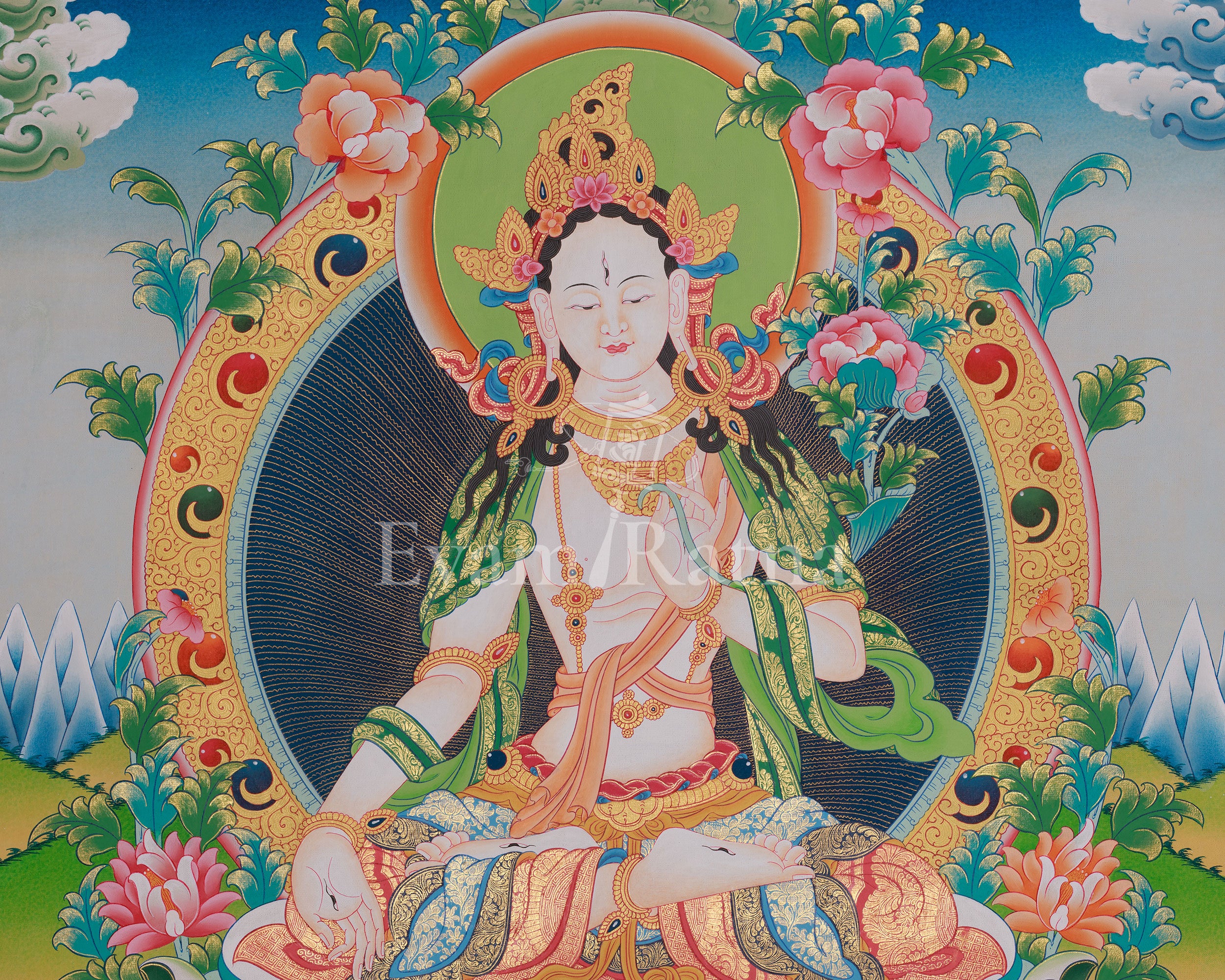 Goddess White Tara Art | Healing and Longevity Deity | Sita Tara