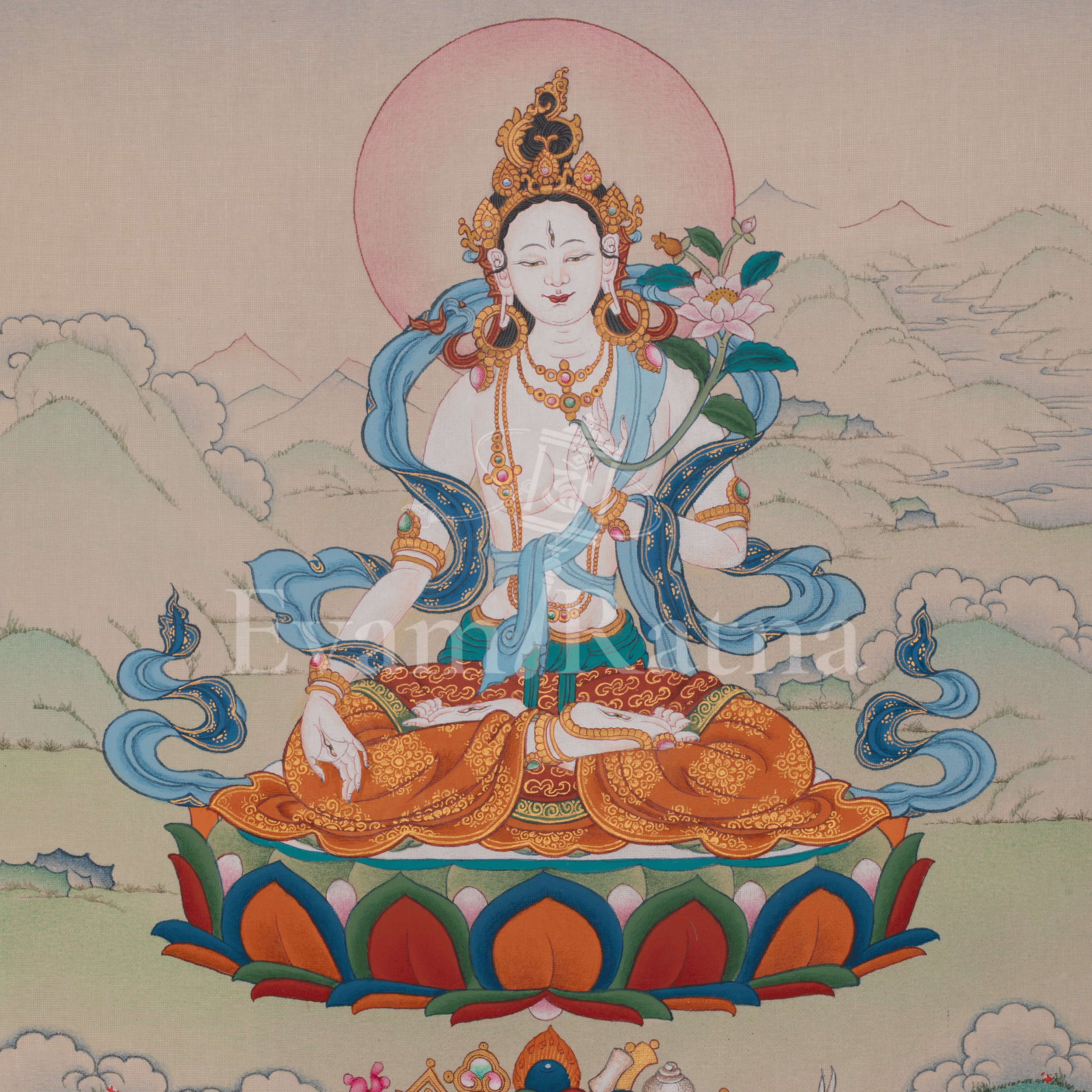 Goddess White Tara Artwork | Healing, Compassion, and Longevity | Sita Tara