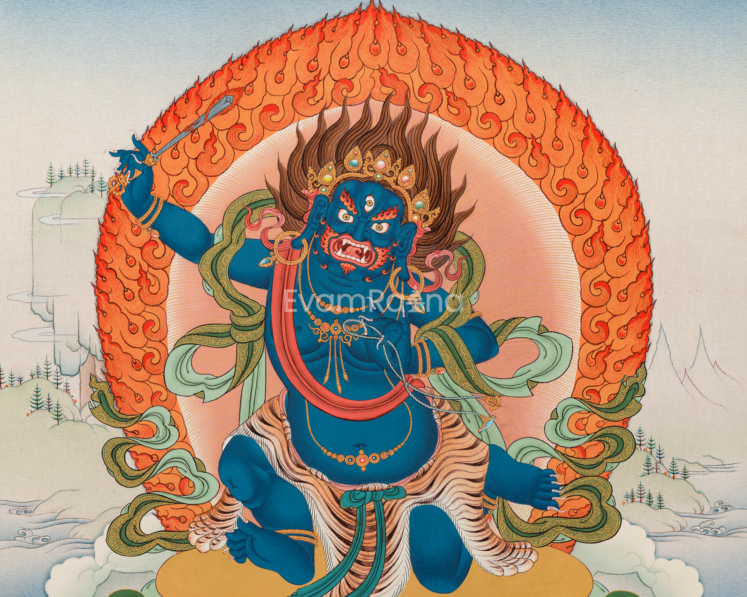 Sacred Acala Canvas Print | Wrathful Guardian of the Dharma